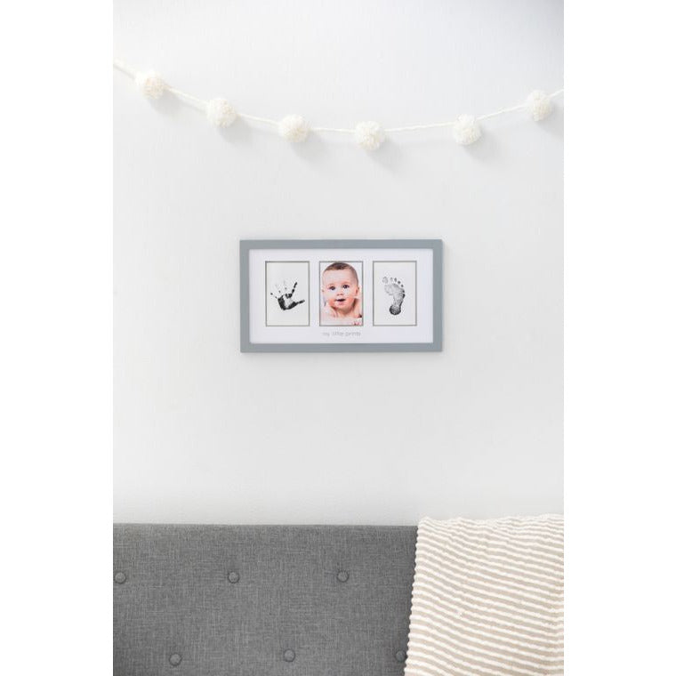 Babyprints Picture Frame with Clean Touch Ink Pad, Gray
