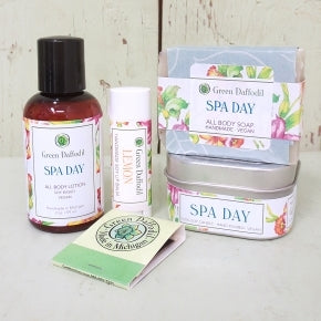Green Daffodil Boxed Gift Set - Lotion, Soy Candle, & Lip Balm