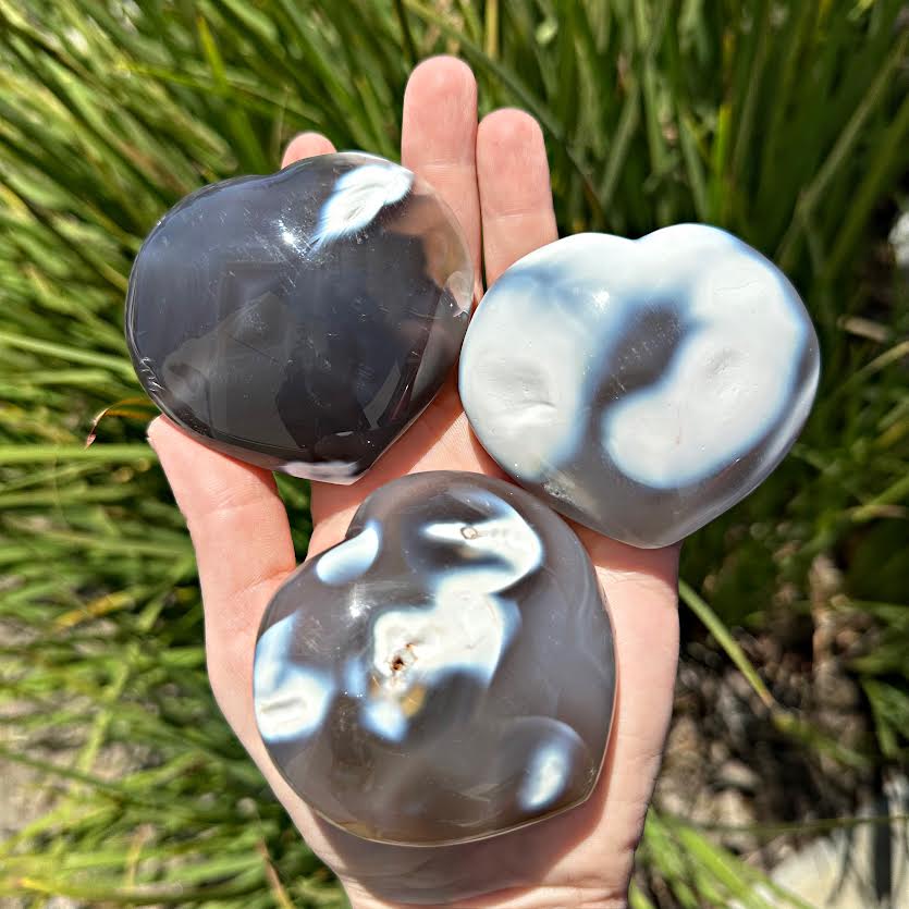 Orca Agate Medium Heart