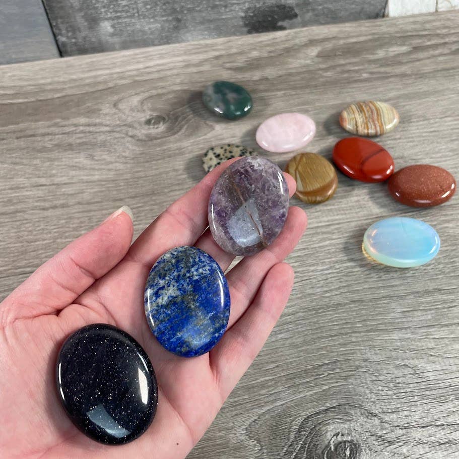 Gemstone Palm Stones 45mm – Bulk Crystal Supplies : Serpentine b