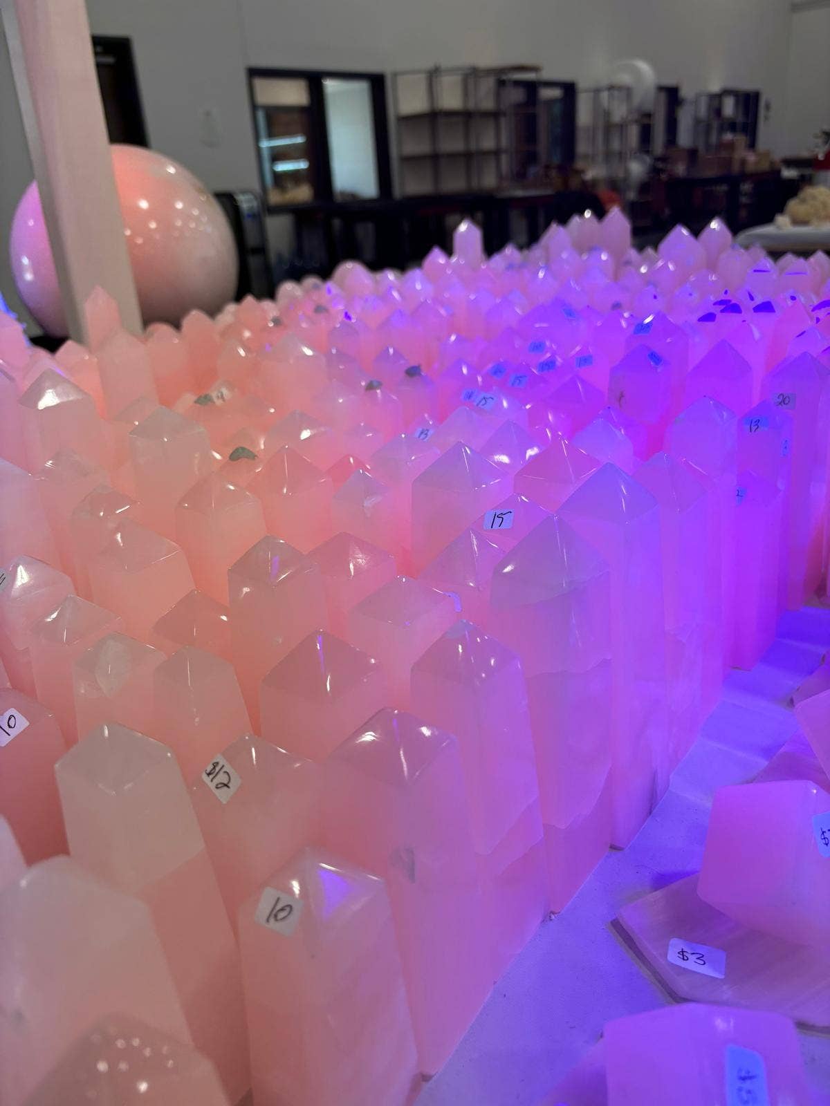 Pink Calcite Mangano Calcite Tower Obelisk