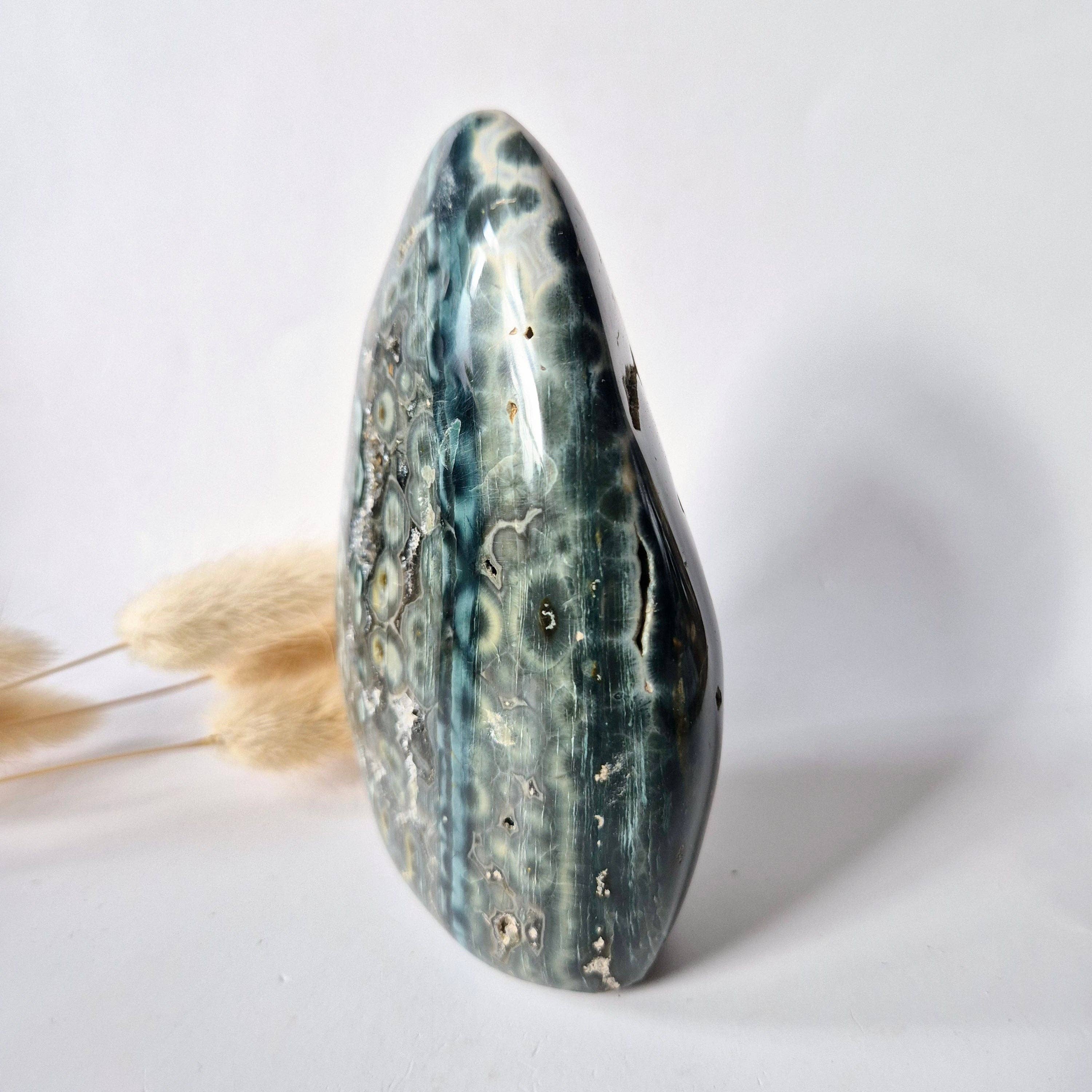 Gemstone Spiritual Statement Piece Ocean Jasper Freeform – 474 grams