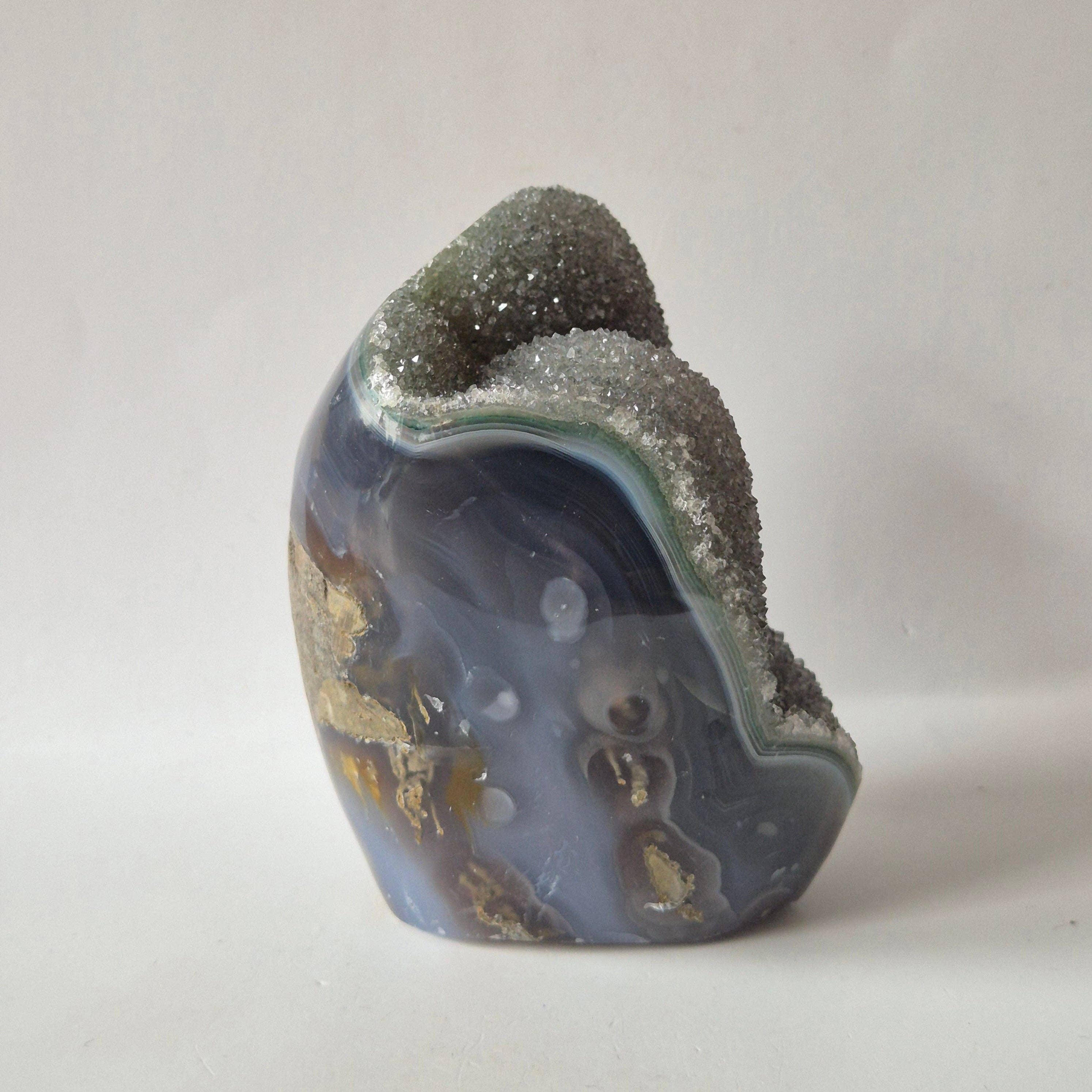 Druzy Agate from Uruguay Freeform – 634 grams | Natural Geode Gemstone