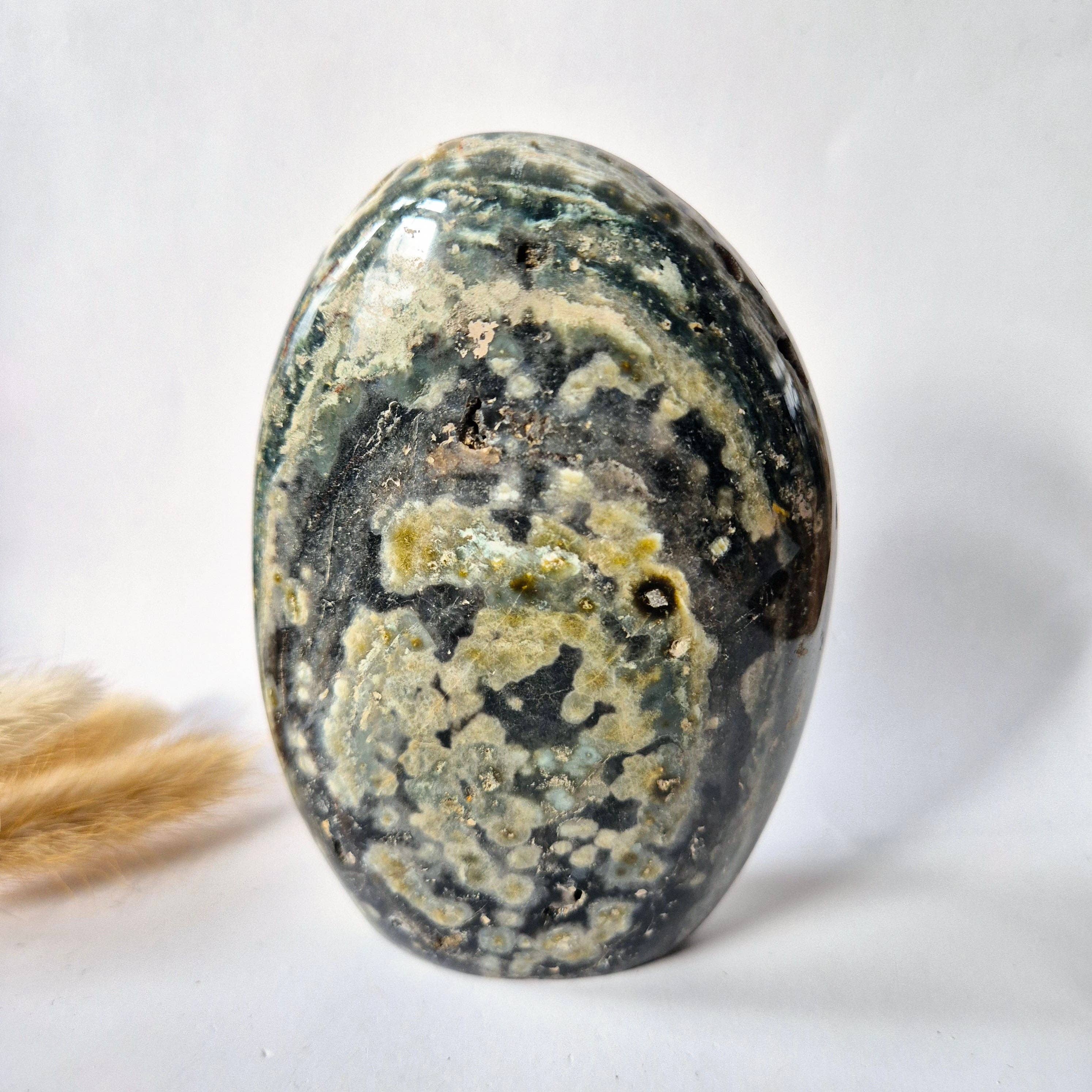 Gemstone Spiritual Statement Piece Ocean Jasper Freeform – 511 grams