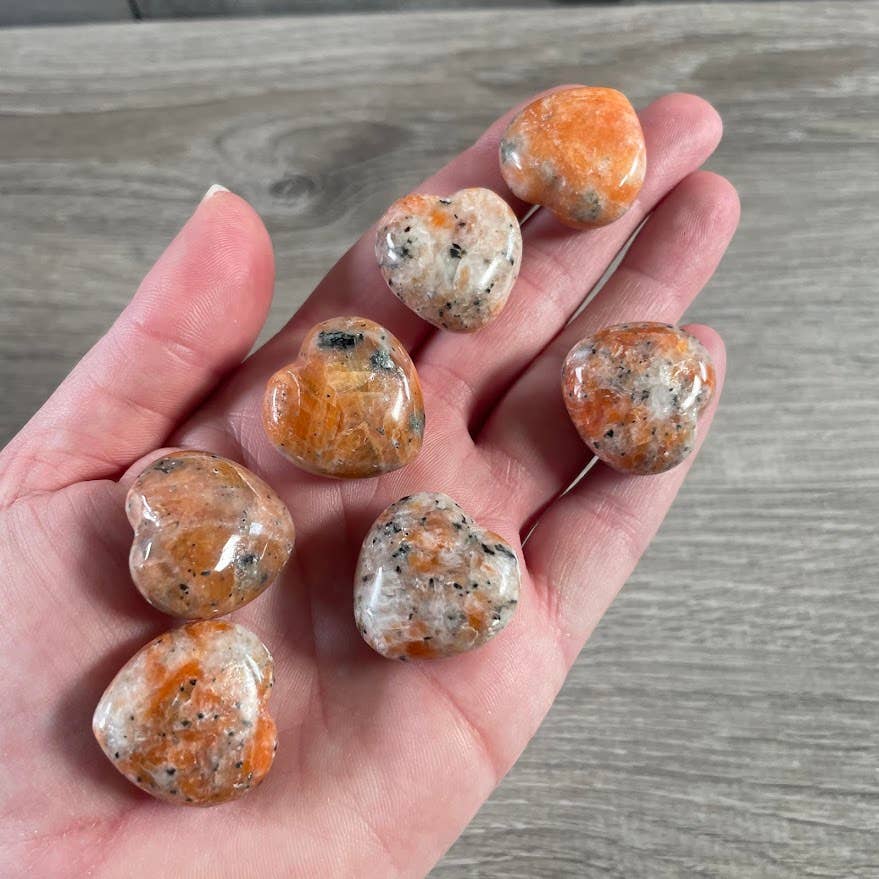 1-Inch Puffy Gemstone Pocket Heart – Bulk Wholesale Crystals: Labradorite