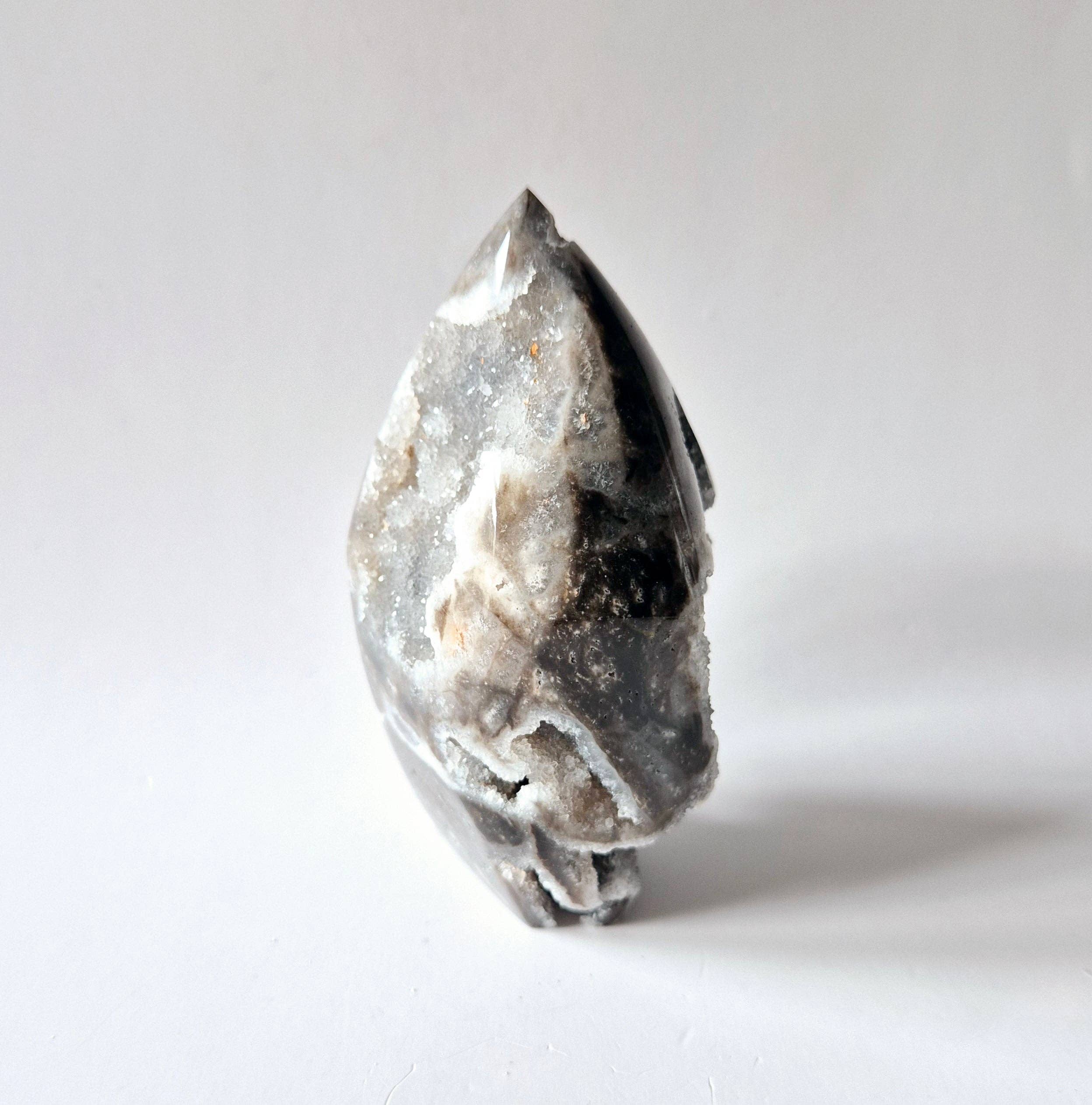 Gemstone Druzy Sphalerite Flame Sculpture #2 - 231g