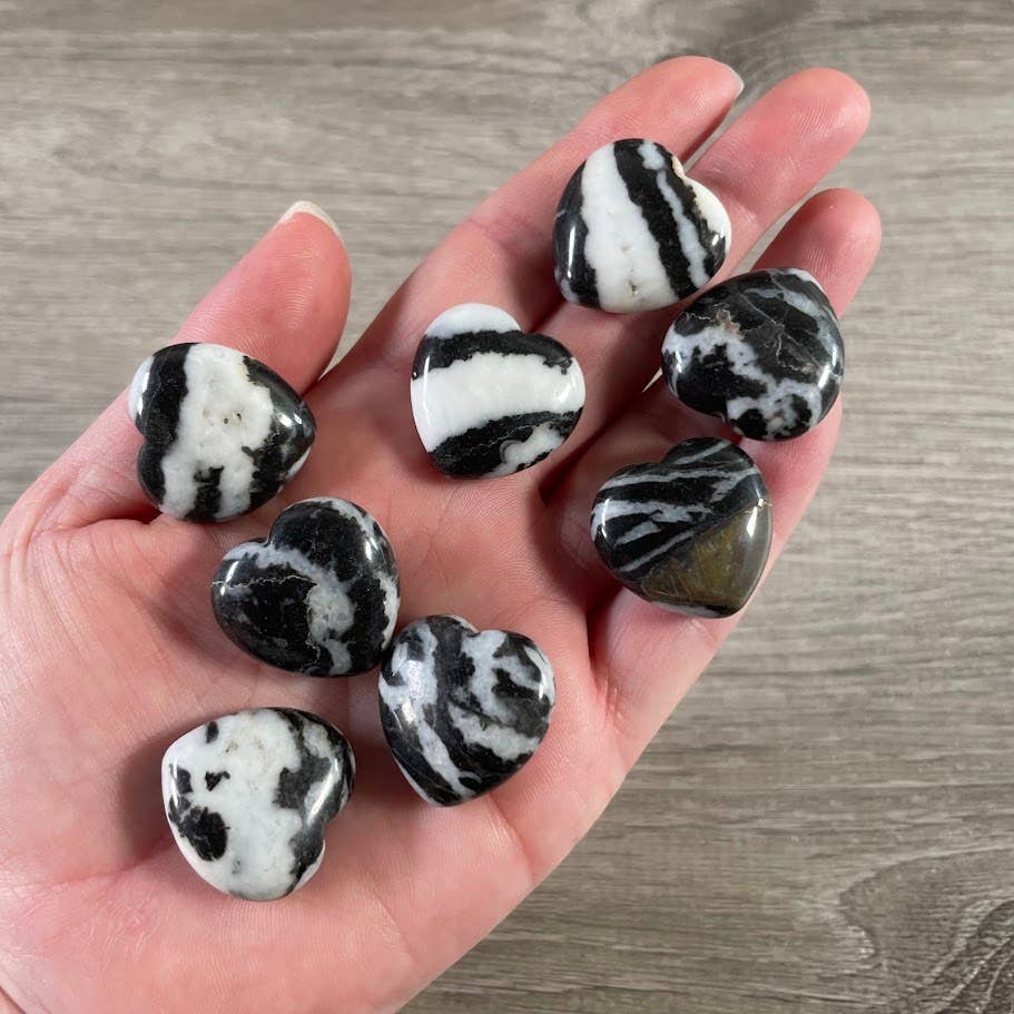 1-Inch Puffy Gemstone Pocket Heart – Bulk Wholesale Crystals: Labradorite