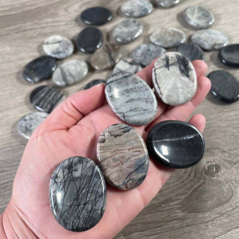 Oval Gemstone Worry Stones – Bulk Pocket Crystals: Kambaba