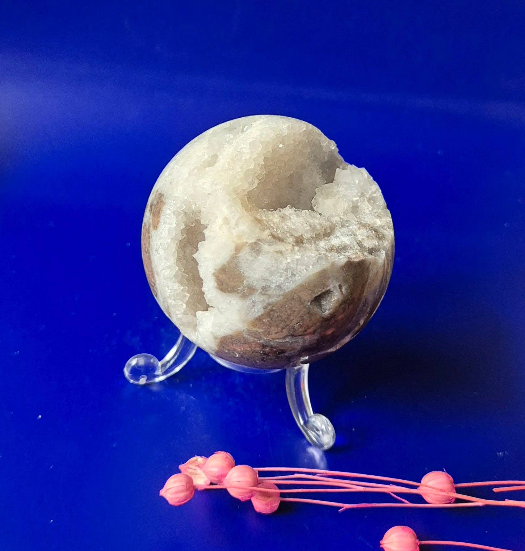 Druzy Sphalerite Crystal Sphere: 65 mm