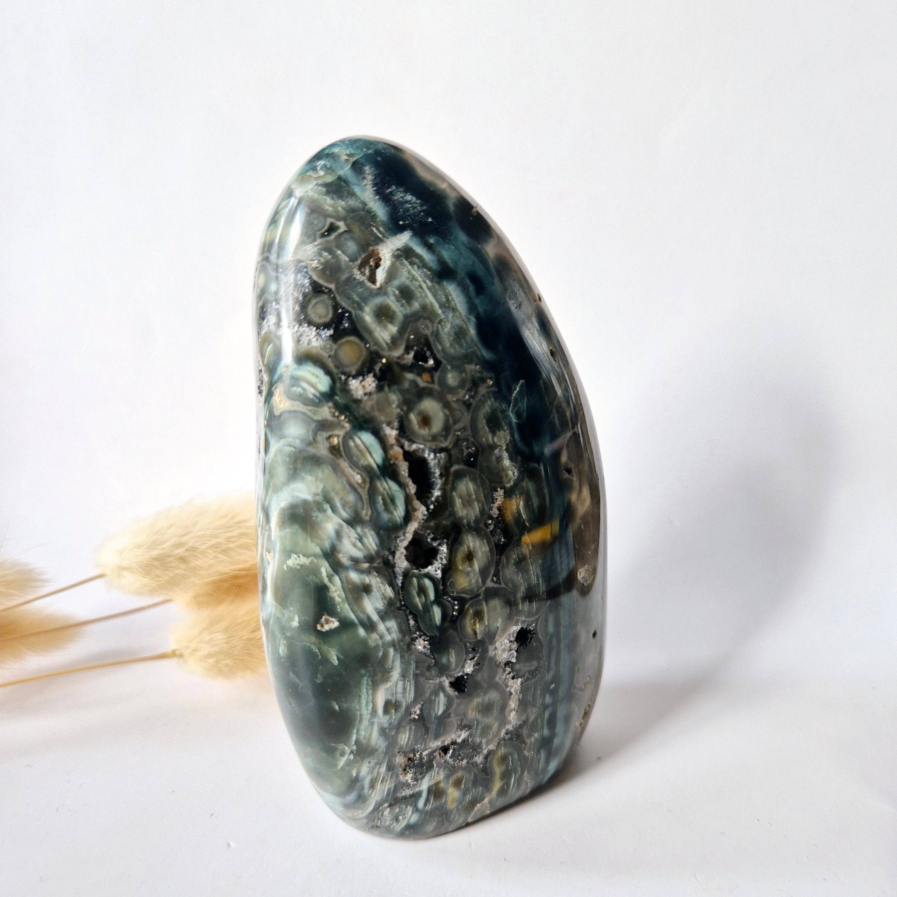 Gemstone Spiritual Statement Piece Ocean Jasper Freeform – 474 grams
