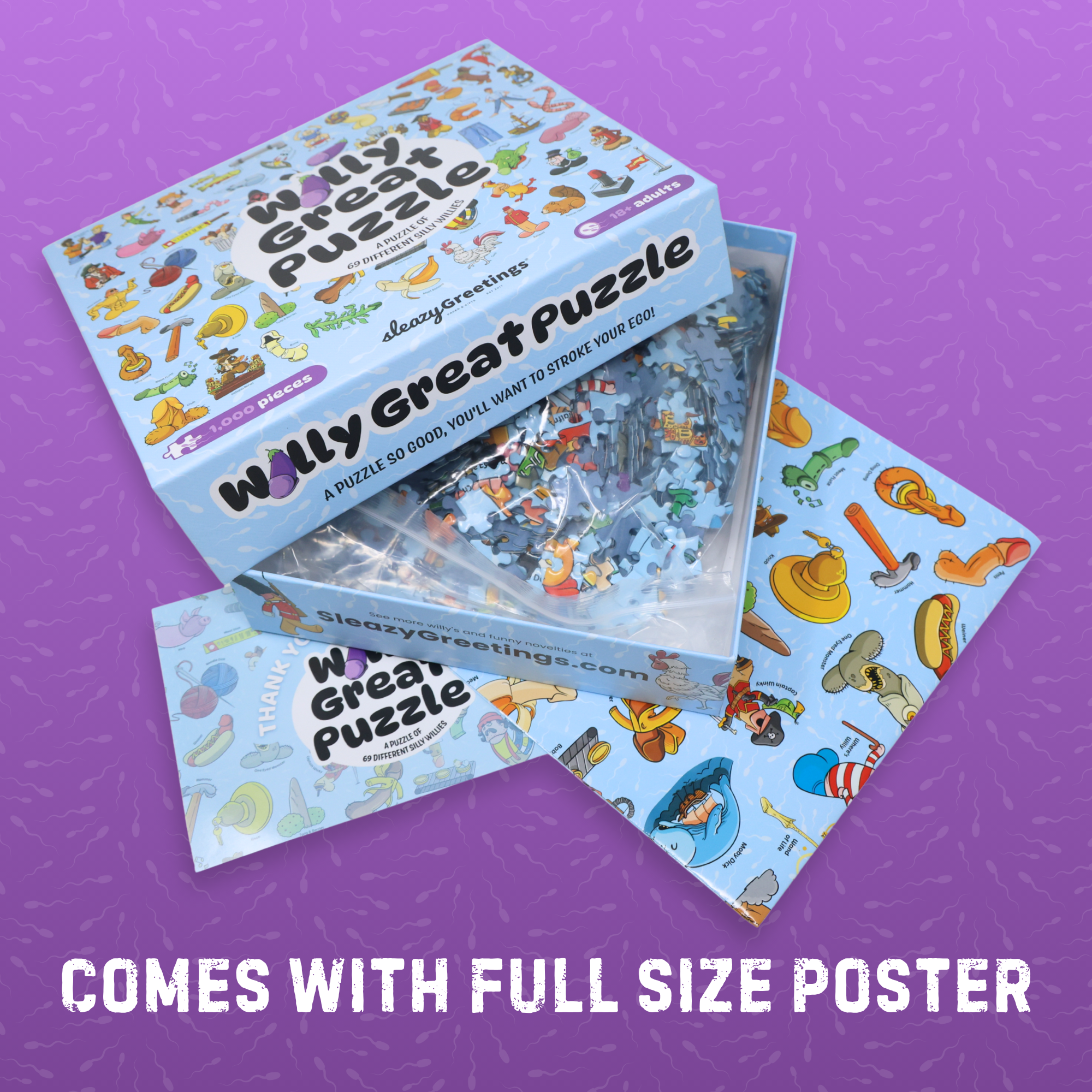 Willy Great Puzzle - Funny Penis 1000 Piece Jigsaw Puzzle