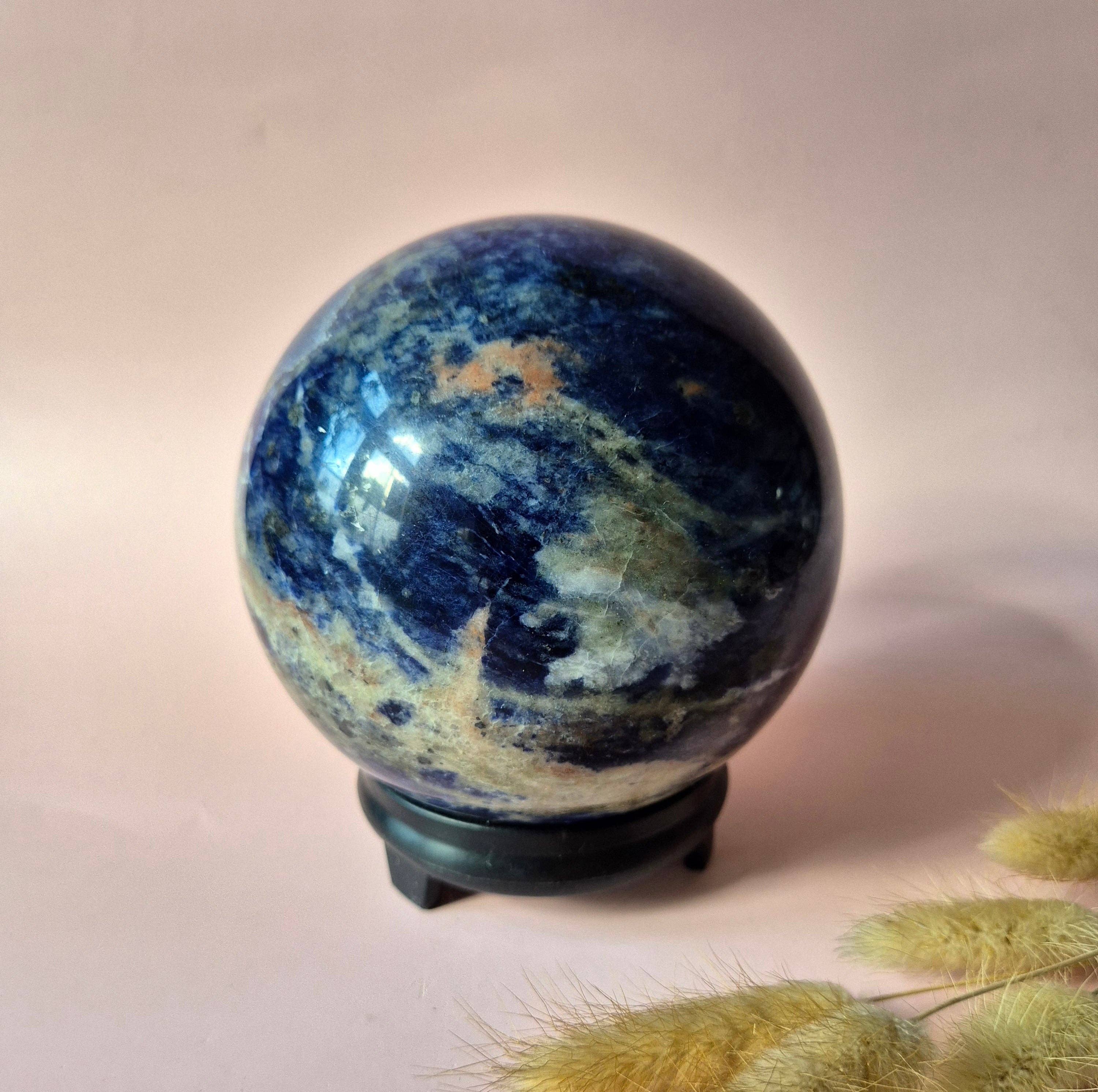 XXL Gemstone Sodalite Sphere – 130mm – 2375g sphere (2).