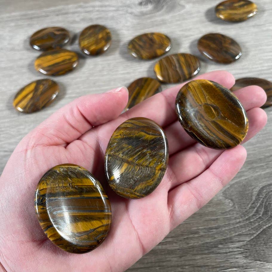 Oval Gemstone Worry Stones – Bulk Pocket Crystals: Kambaba