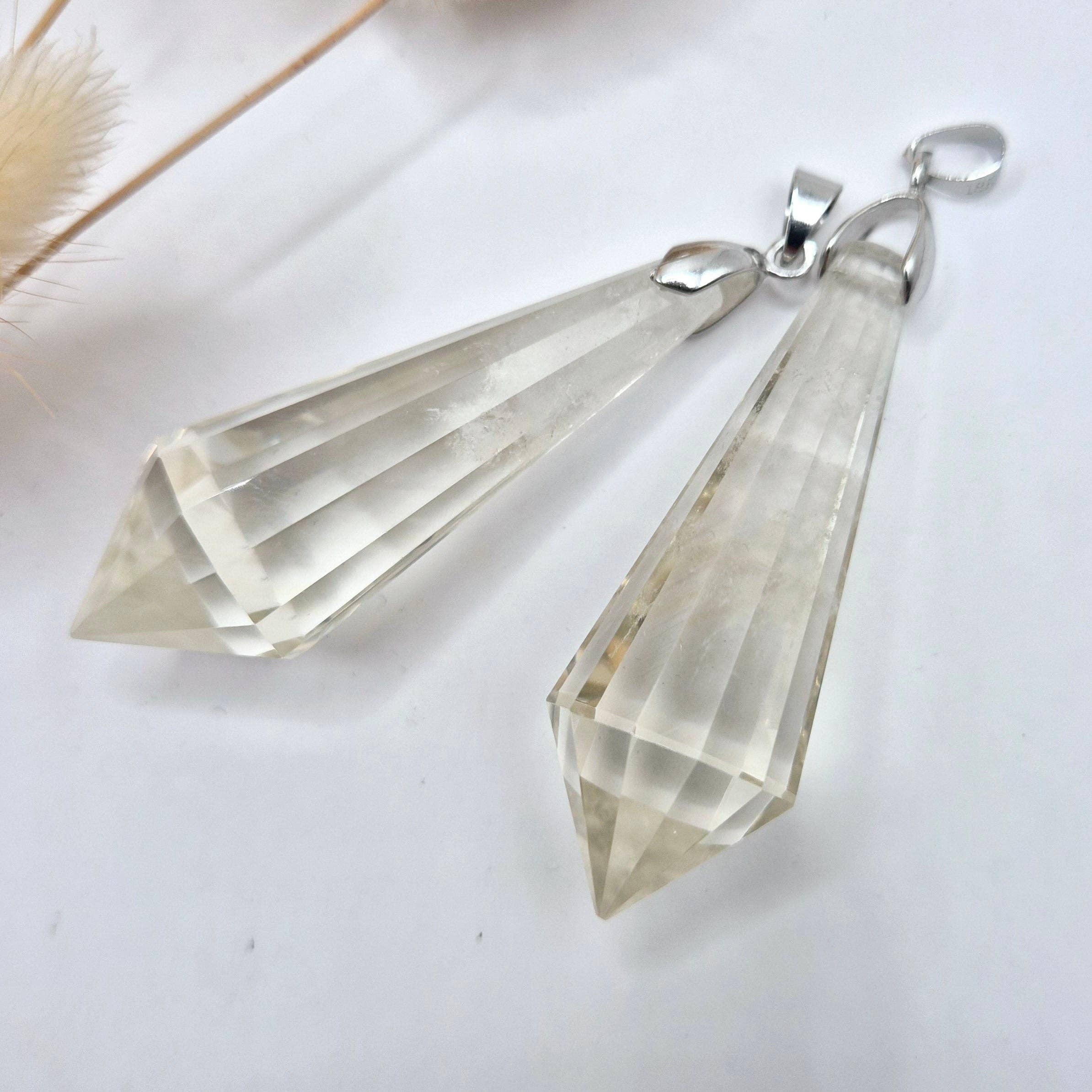 Gemstone Citrine Bird Crystal Pendant (12 facets, 5–5.5 cm)