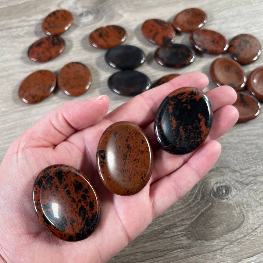 Oval Gemstone Worry Stones – Bulk Pocket Crystals: Kambaba