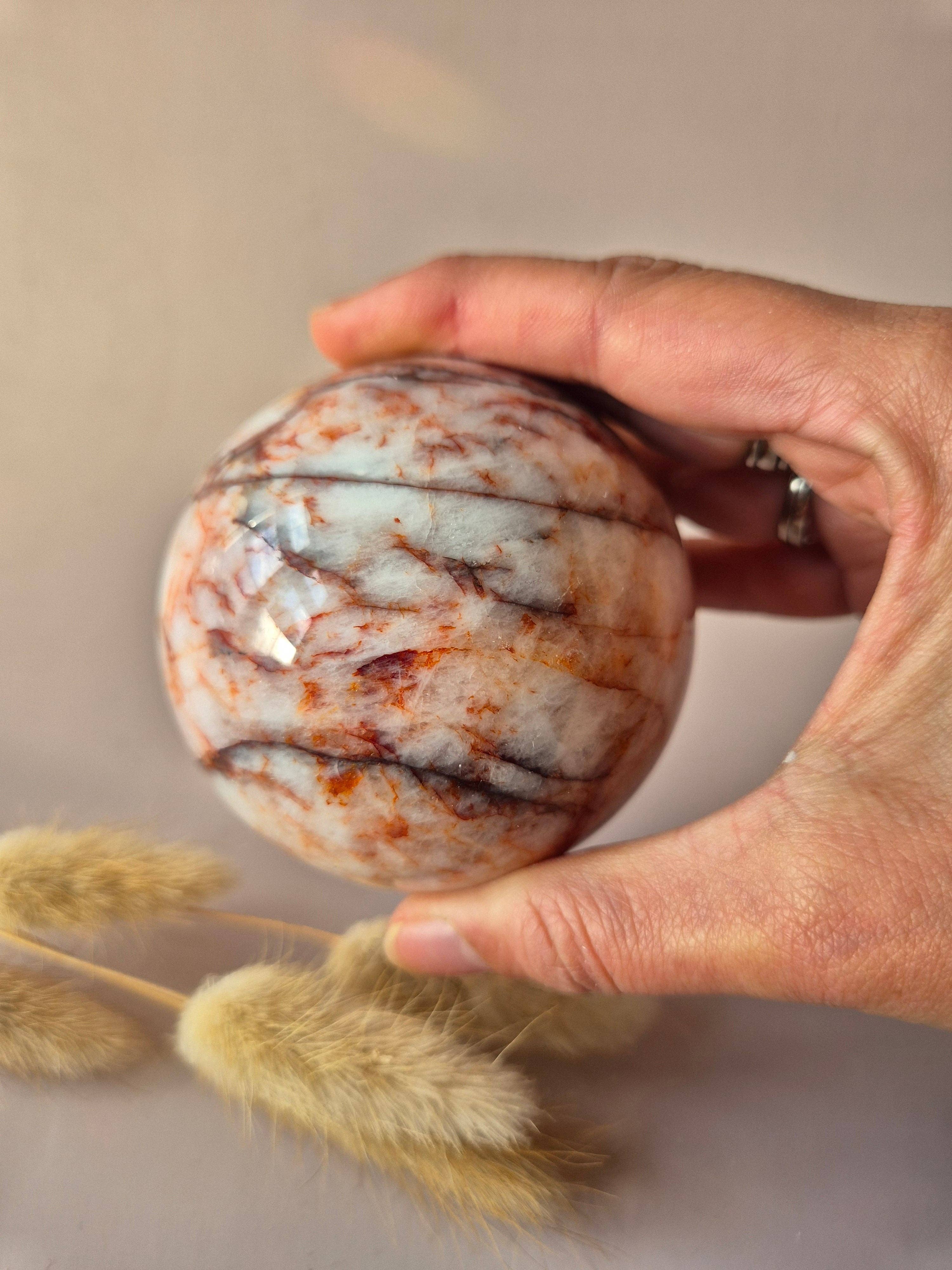 XL Fire Quartz Crystal Ball – 73 mm (527g) | Energy-Enhancing Gemstone for Strength and Focus (copy)