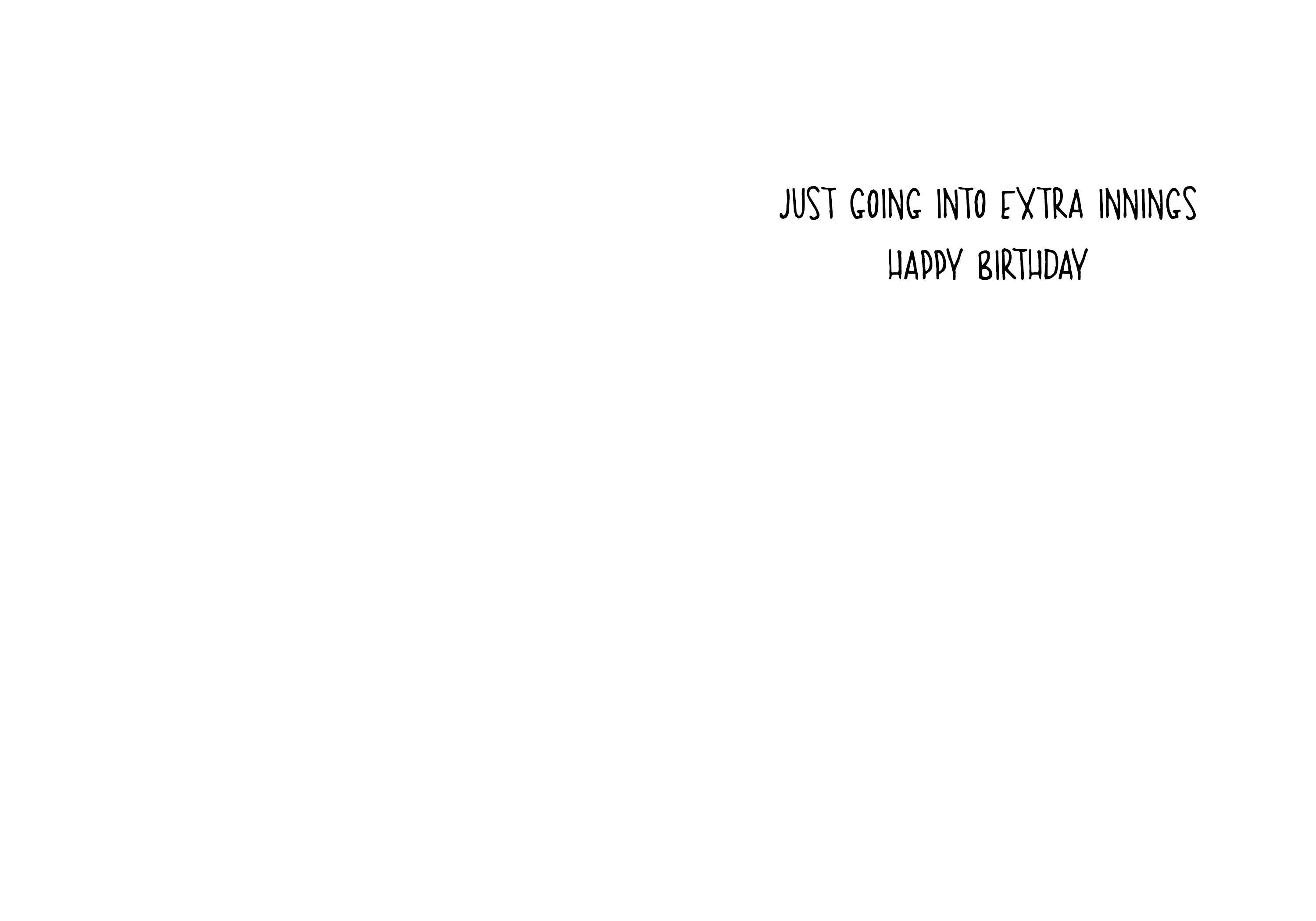 Extra Innings | Humorous Birthday Card