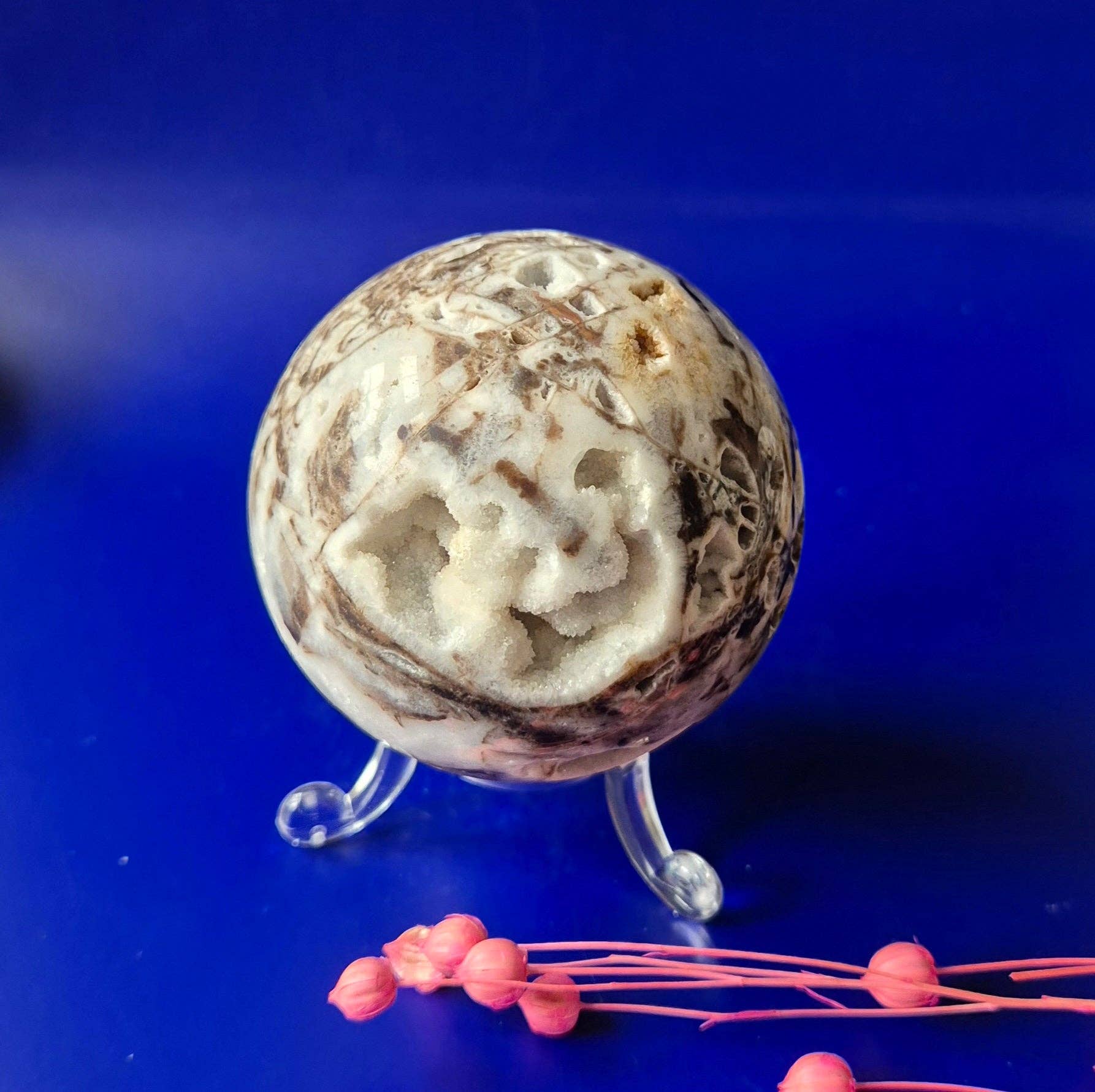 Druzy Sphalerite Crystal Sphere: 65 mm