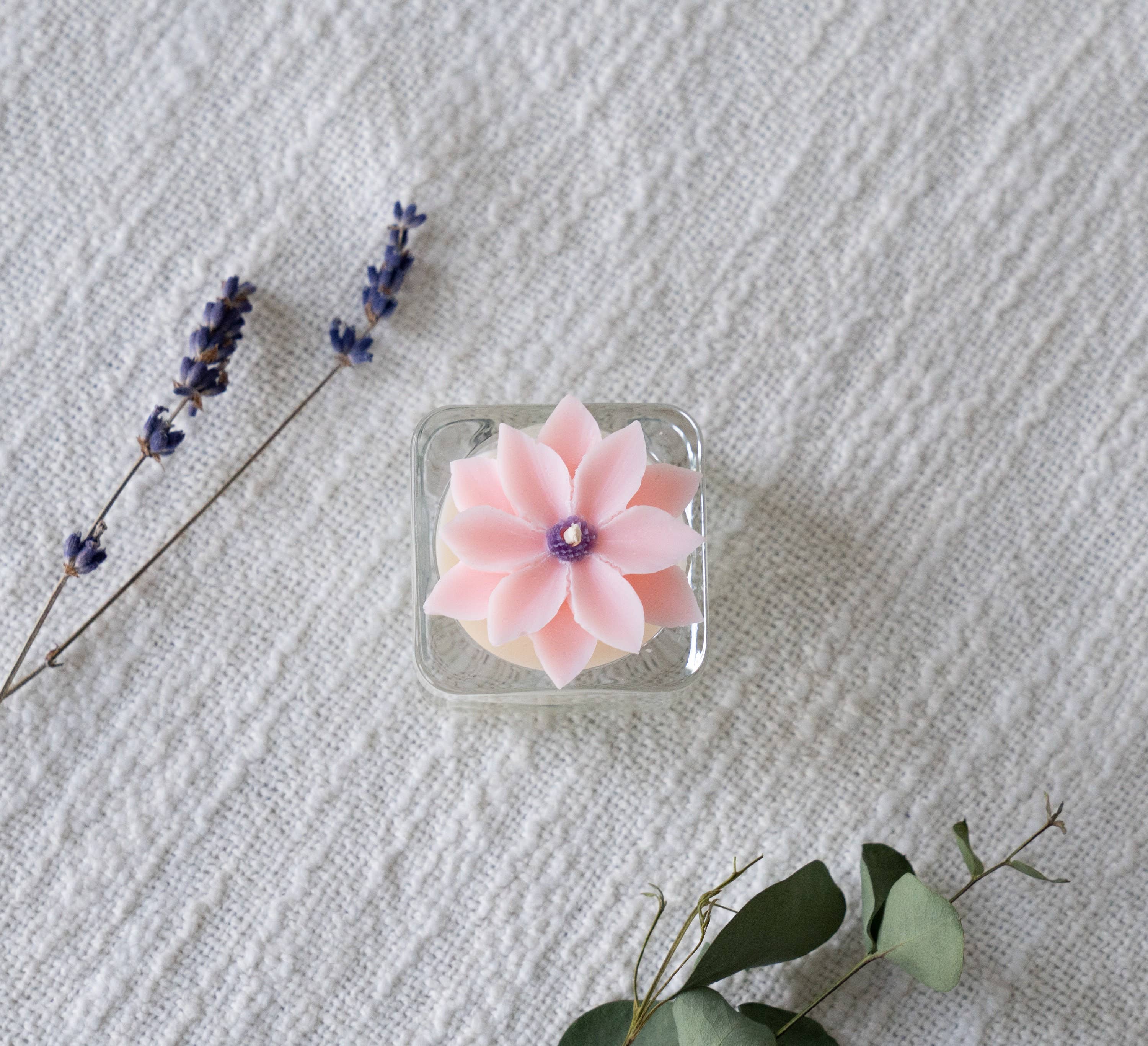 Clematis Floral Tealight Candles | Soy Wax Blend