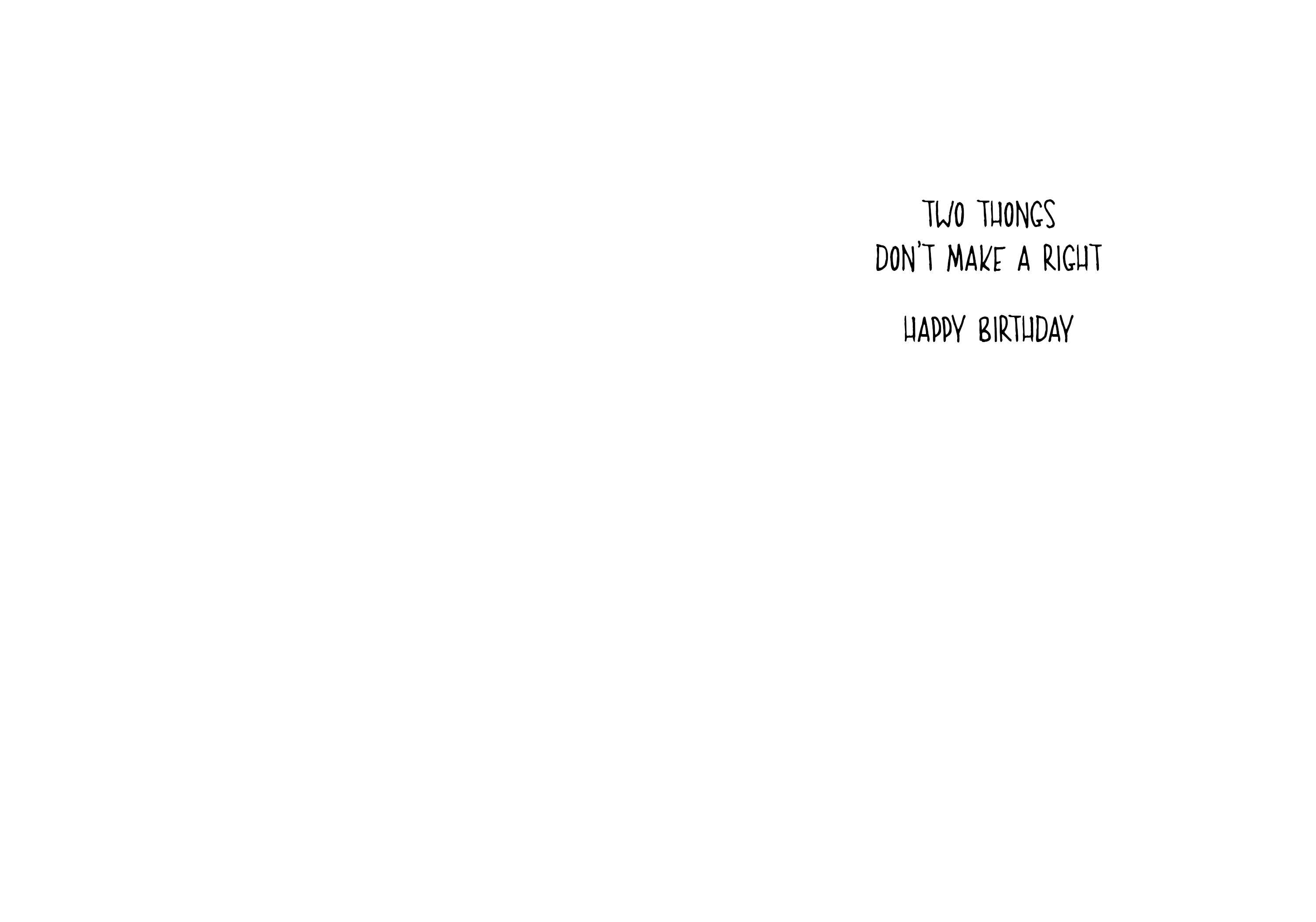 Two Thongs | Humorous Birthday Card