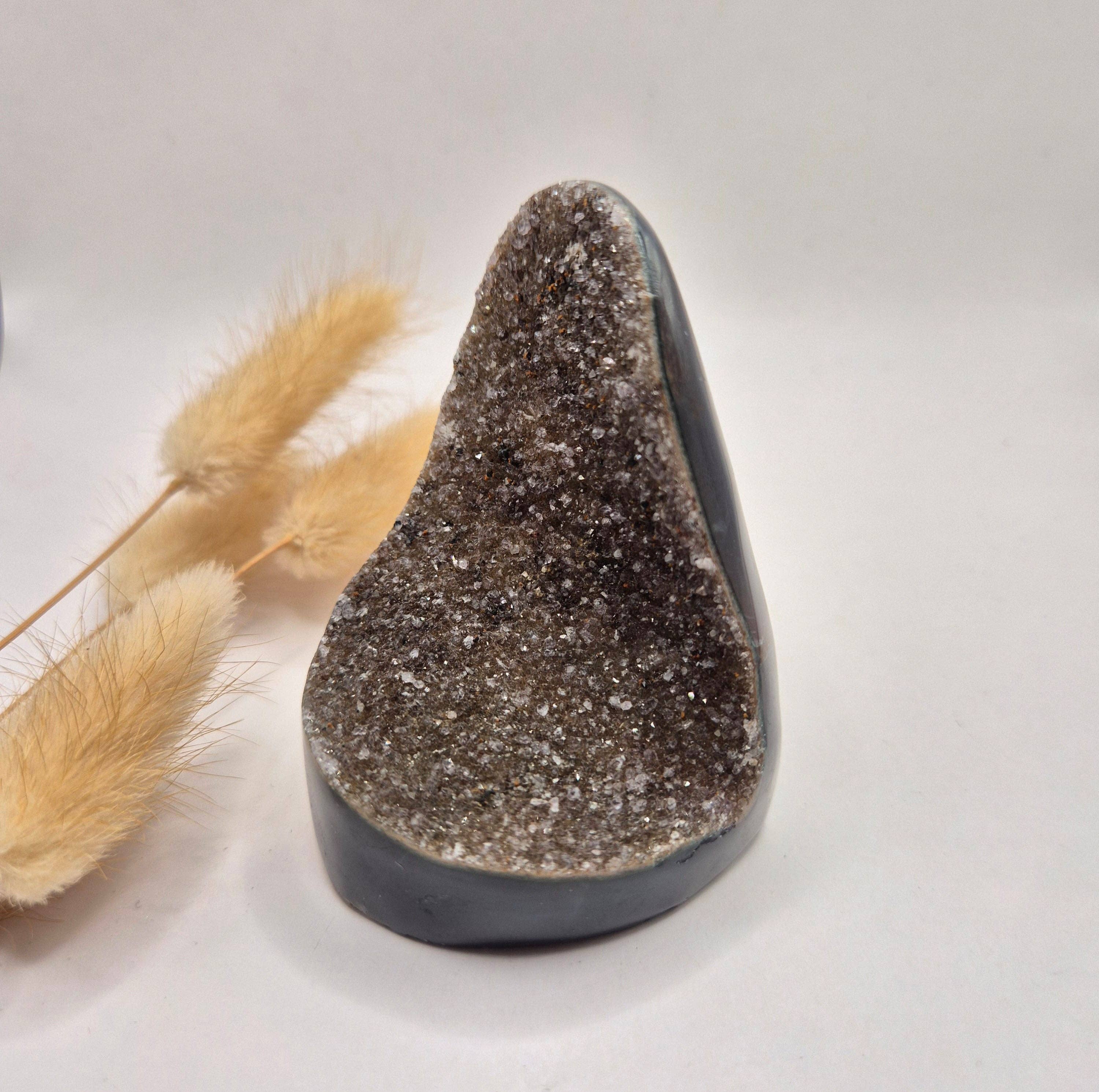 Druzy Gray Agate Freeform / Standing Gemstone Crystal - #24 148g