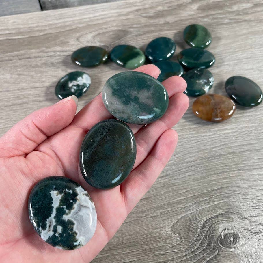 Gemstone Palm Stones 45mm – Bulk Crystal Supplies : Serpentine b