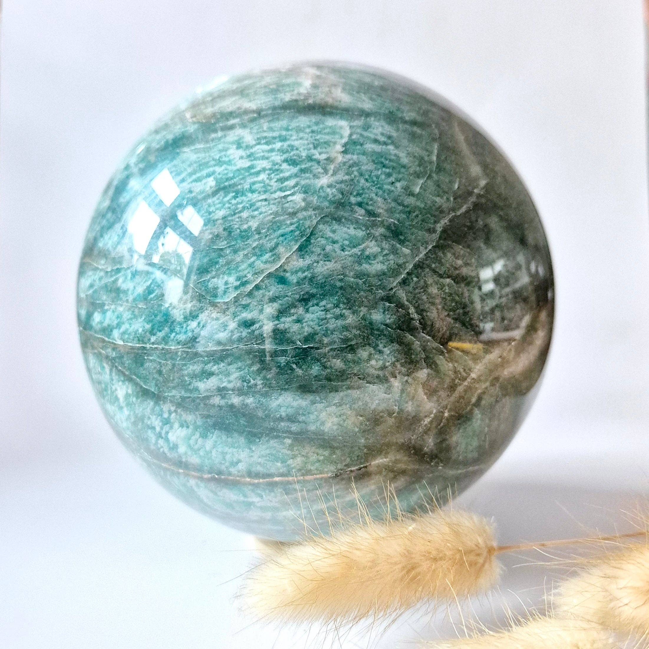 XXL Amazonite Sphere 12 cm (2KG) – Stone of Peace & Harmony Gemstone Sphere