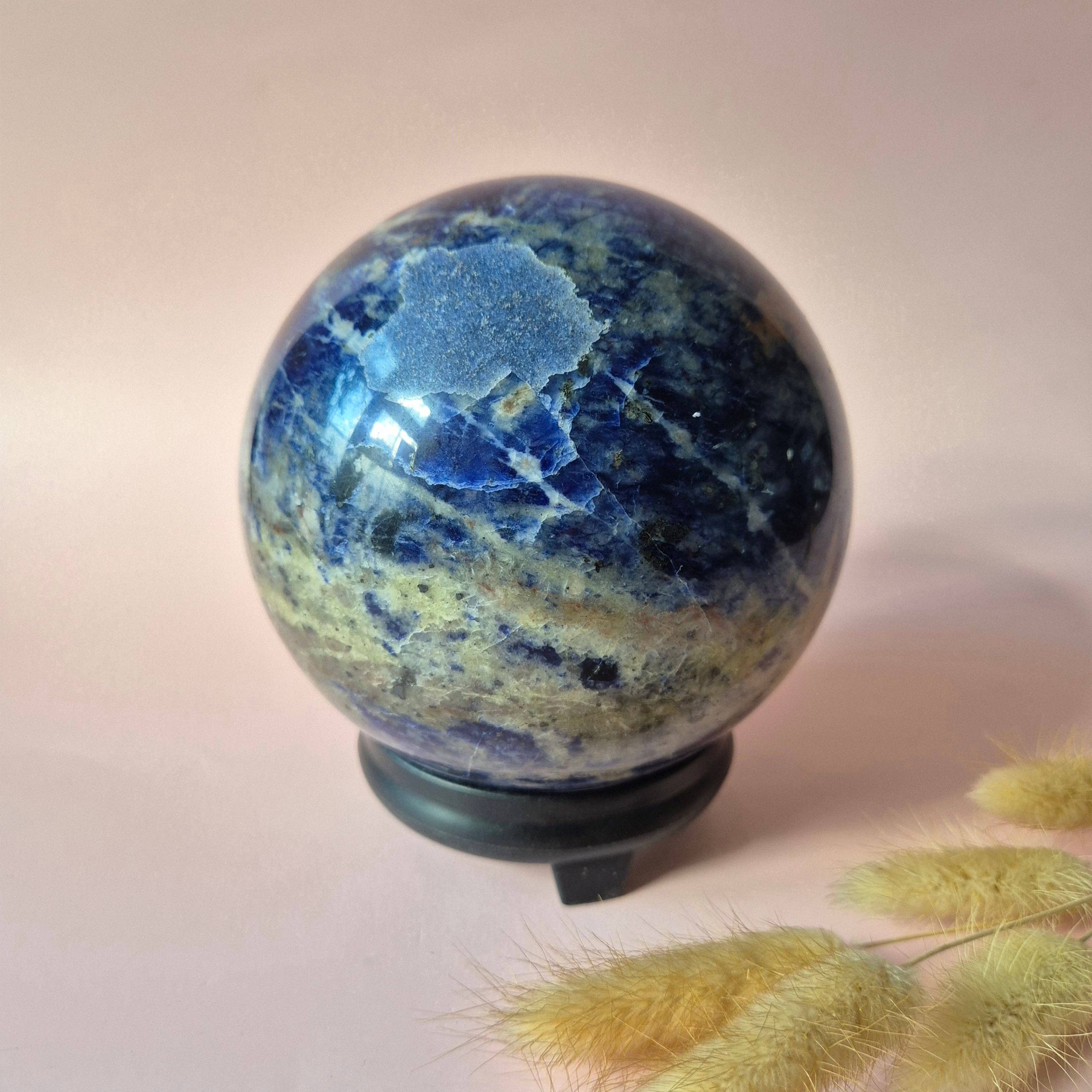 XXL Gemstone Sodalite Sphere – 130mm – 2375g sphere (2).