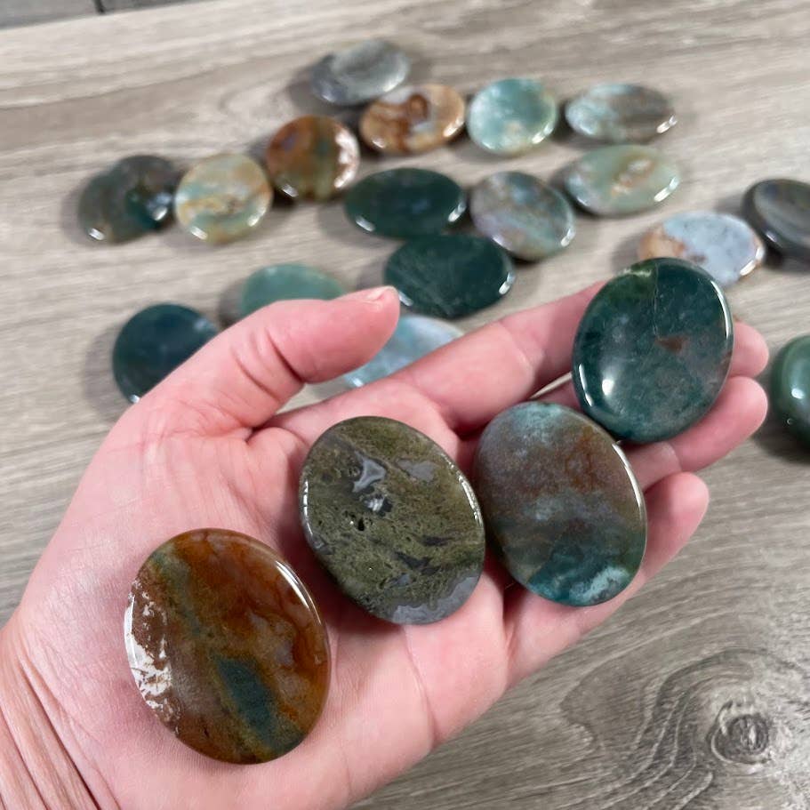 Oval Gemstone Worry Stones – Bulk Pocket Crystals: Kambaba
