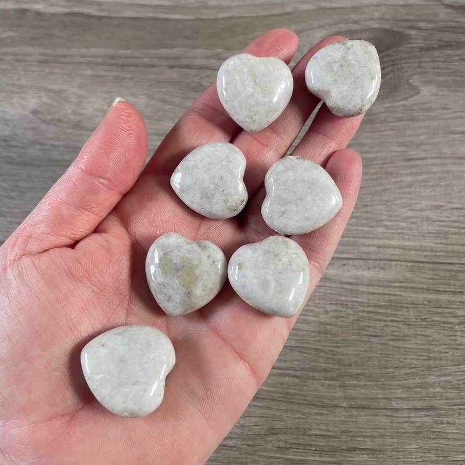 1-Inch Puffy Gemstone Pocket Heart – Bulk Wholesale Crystals: Lepidolite