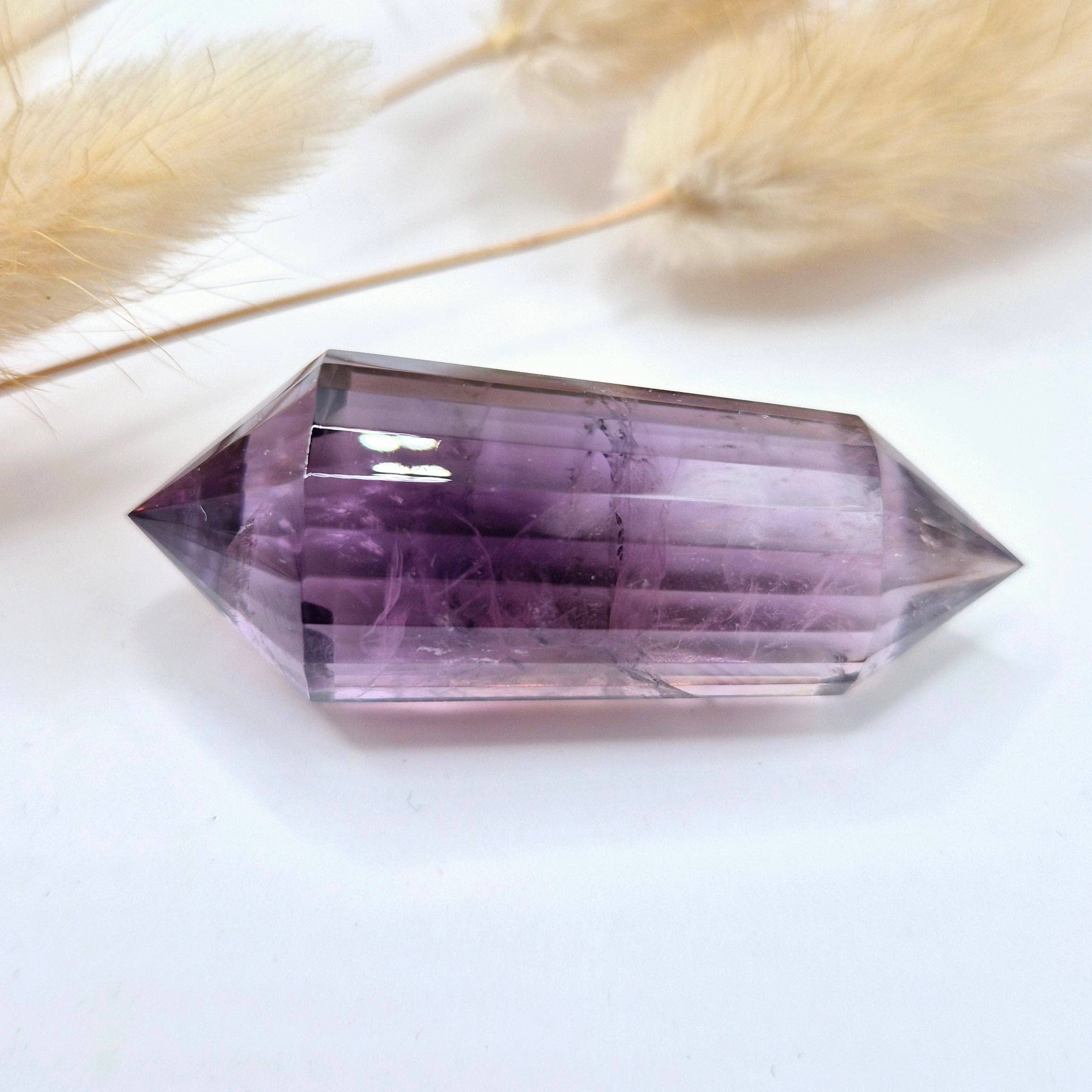 Gemstone High Quality Amethyst Bird Crystal (24 Facets) - 5cm