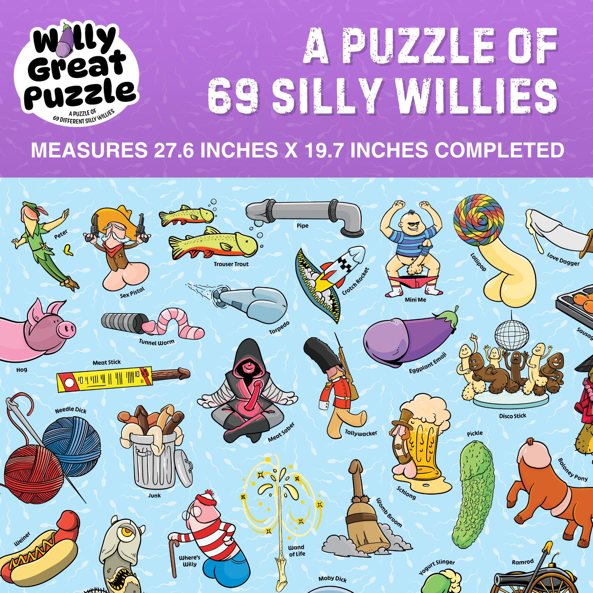 Willy Great Puzzle - Funny Penis 1000 Piece Jigsaw Puzzle