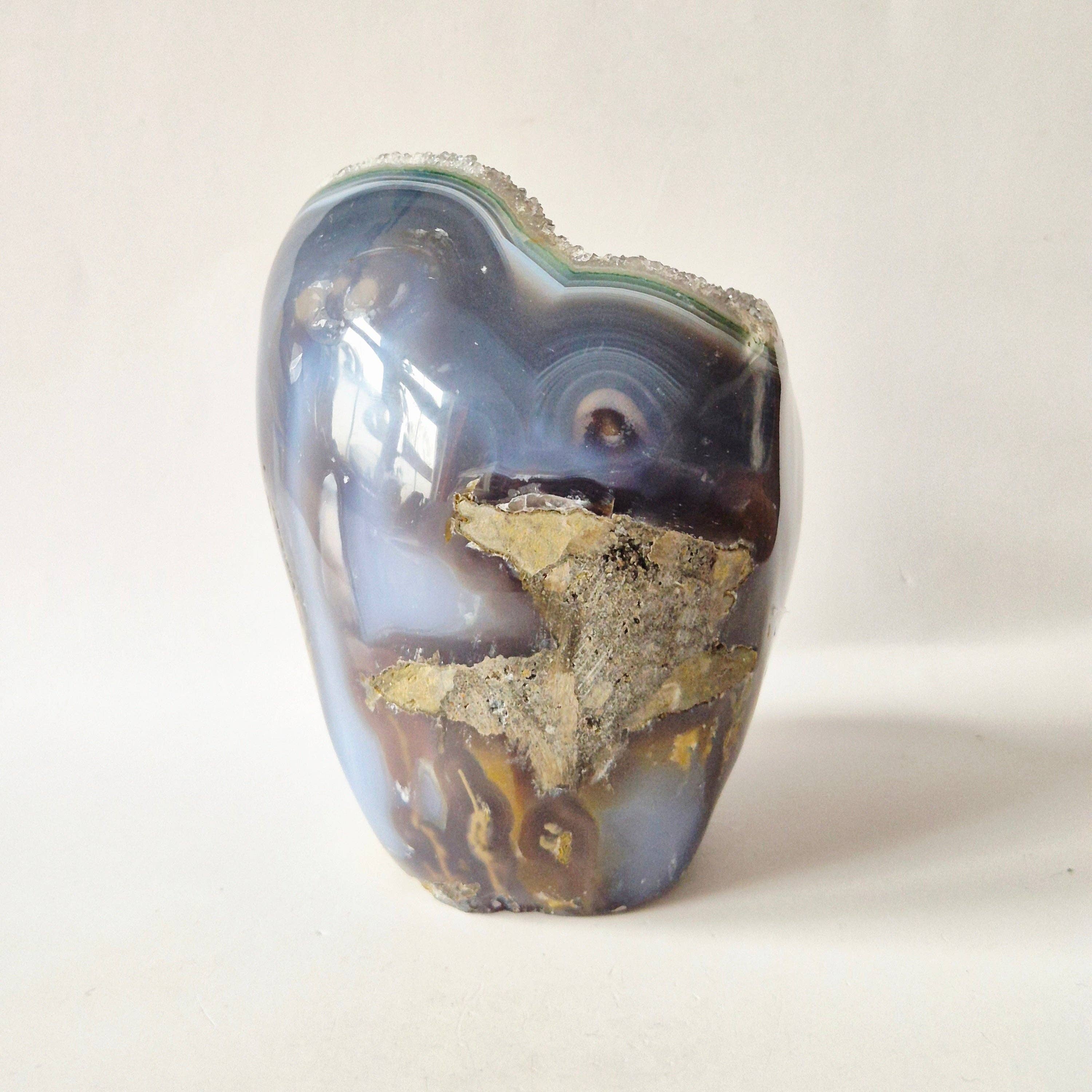 Druzy Agate from Uruguay Freeform – 634 grams | Natural Geode Gemstone