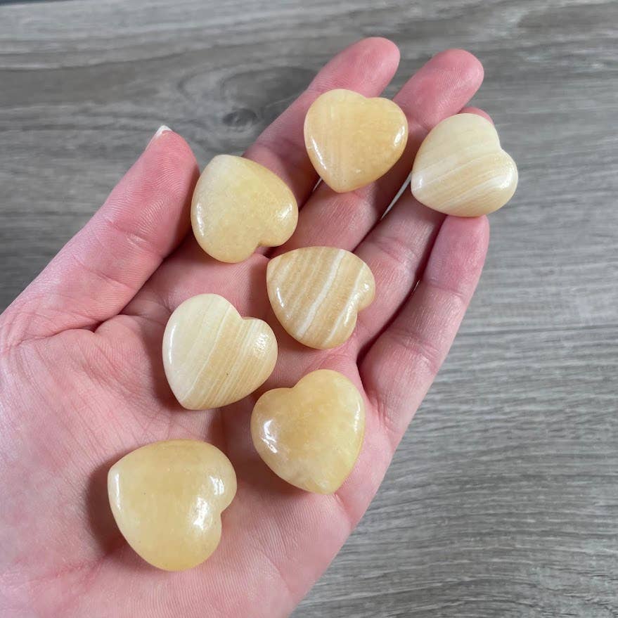 1-Inch Puffy Gemstone Pocket Heart – Crystals: Carnelian