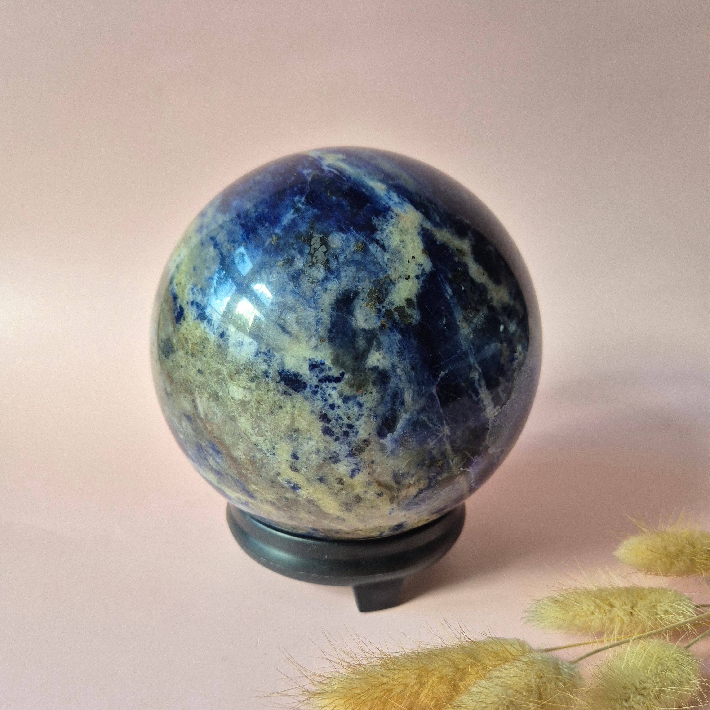 XXL Gemstone Sodalite Sphere – 130mm – 2375g sphere (2).