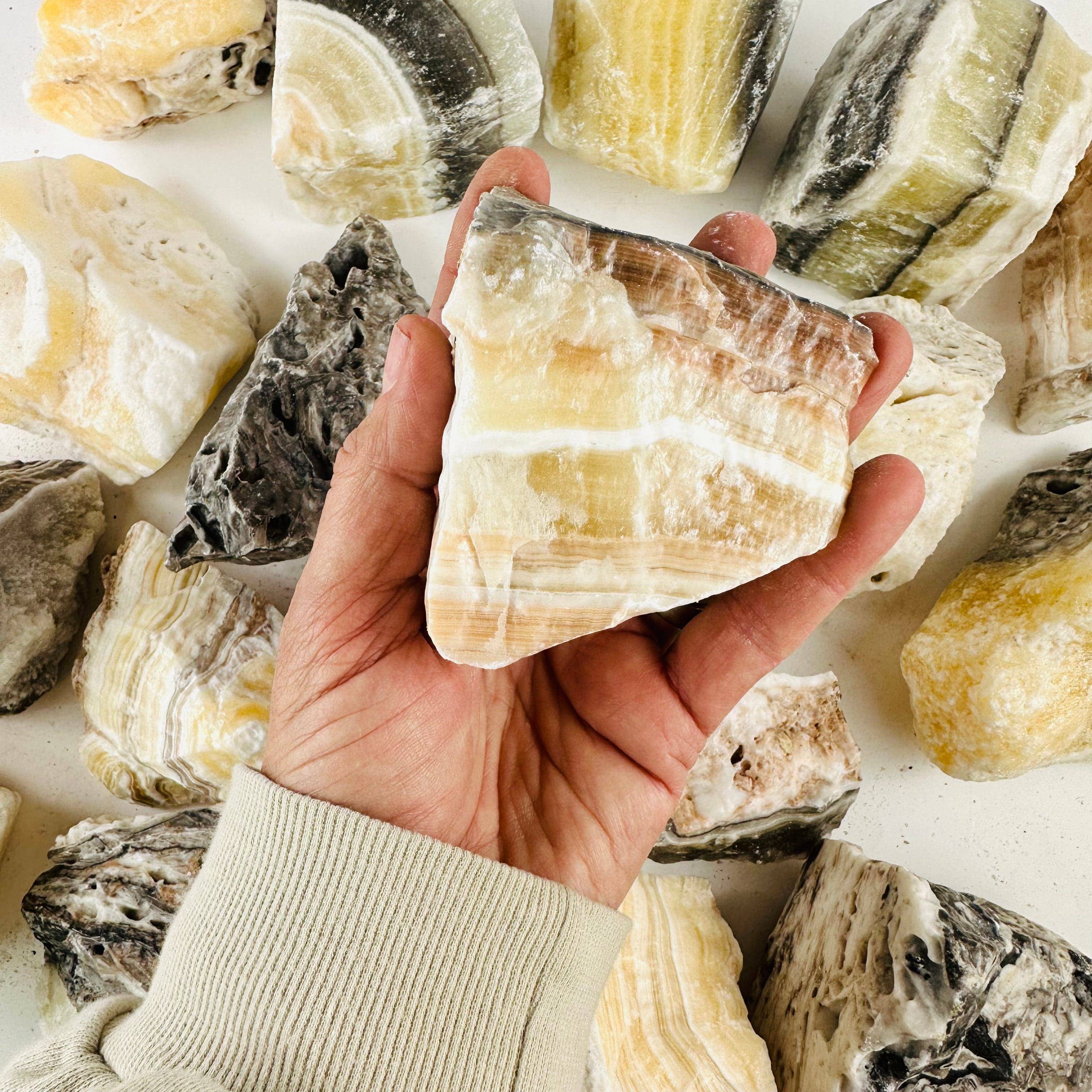 Crystal Mexican Onyx Rough Stones