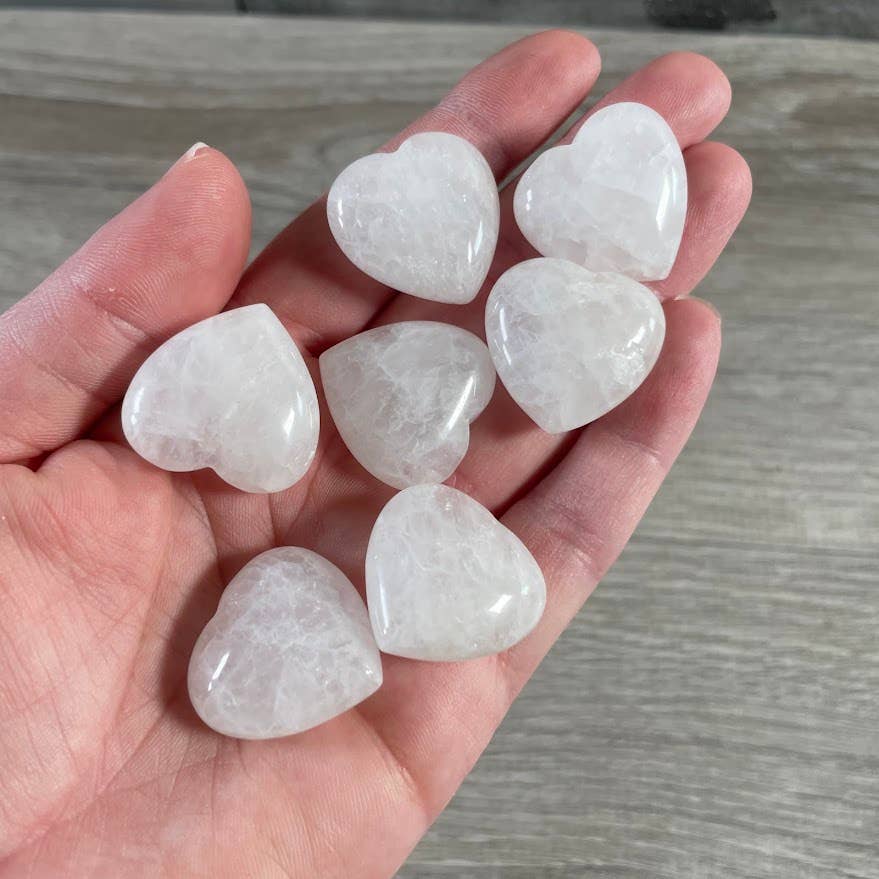 1-Inch Puffy Gemstone Pocket Heart – Bulk Wholesale Crystals: Labradorite