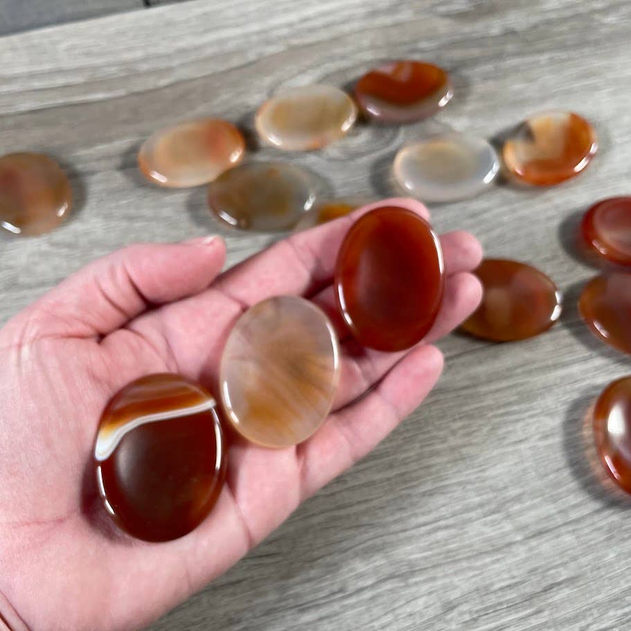 Oval Gemstone Worry Stones – Bulk Pocket Crystals: Kambaba
