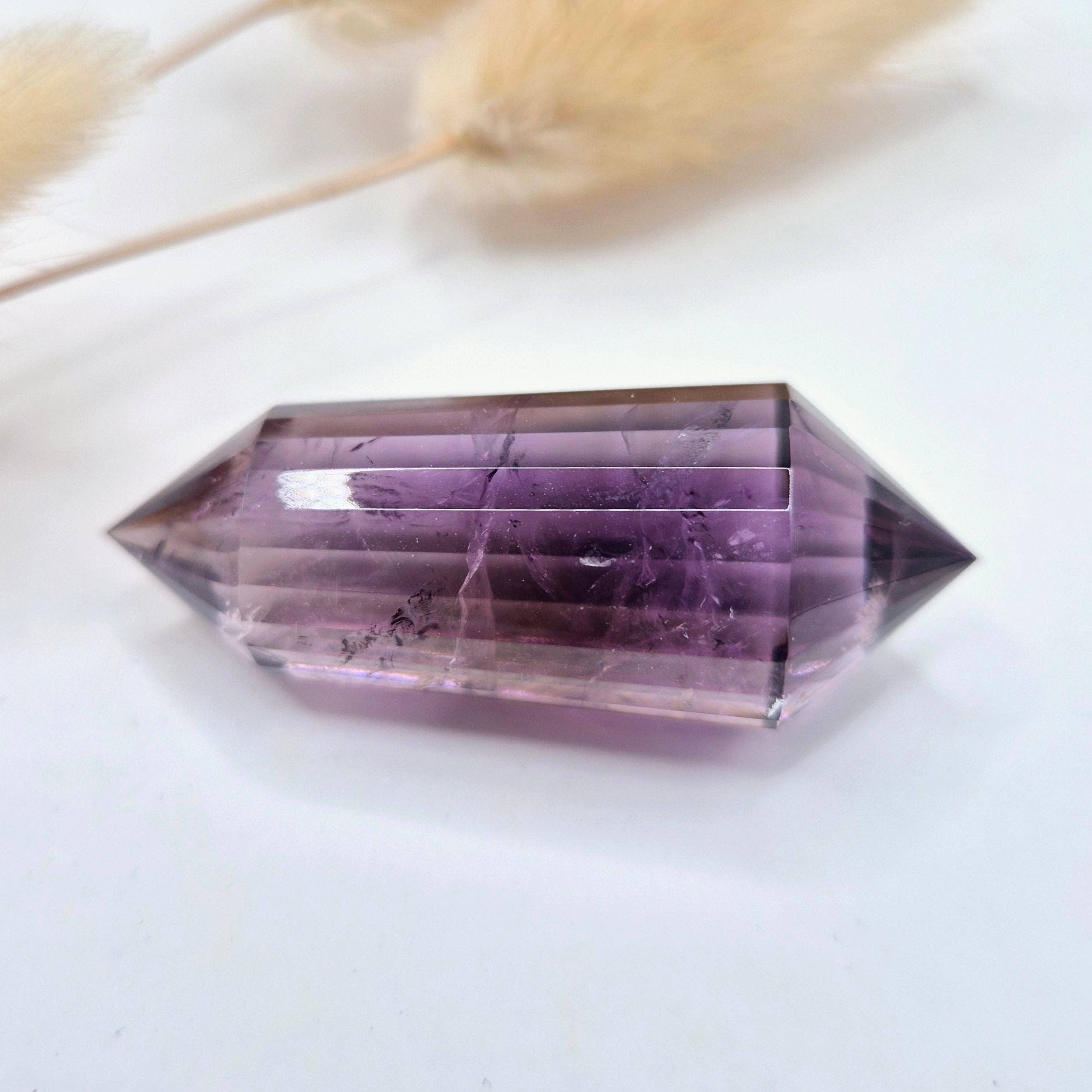 Gemstone High Quality Amethyst Bird Crystal (24 Facets) - 5cm
