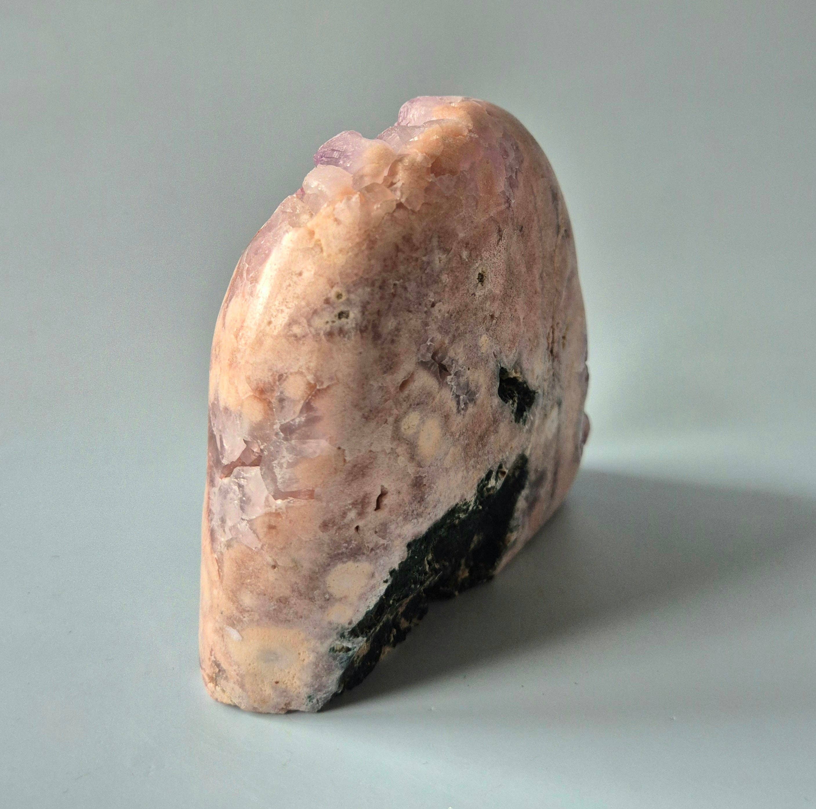 XL A+ Gemstone Druzy Pink Amethyst Geode Freeform of 1572 grams Statement Piece