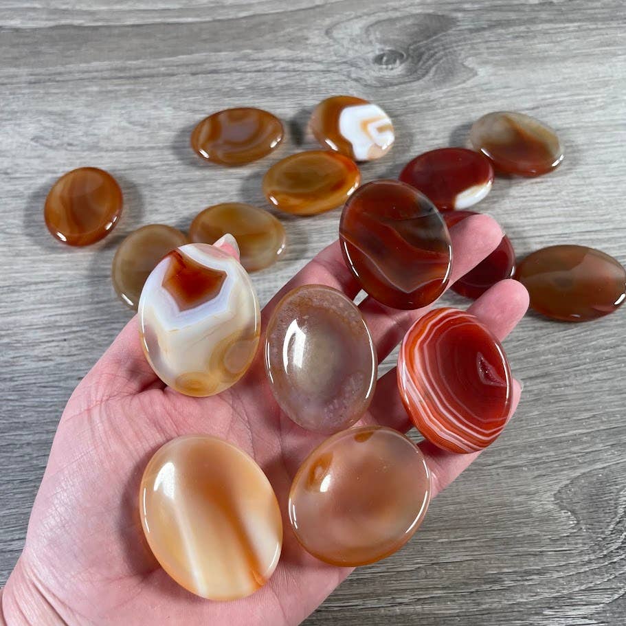 Oval Gemstone Worry Stones – Bulk Pocket Crystals: Kambaba