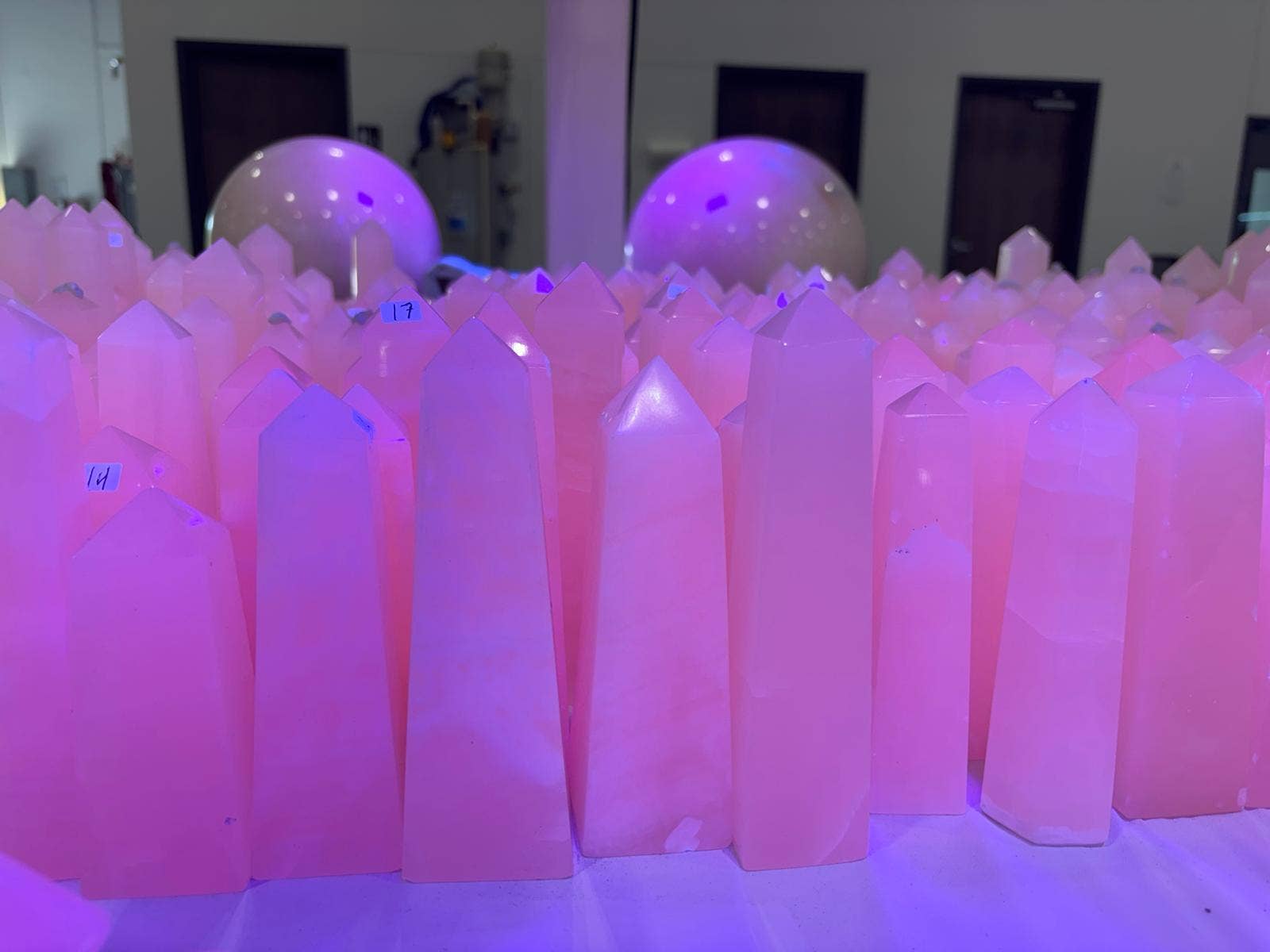 Pink Calcite Mangano Calcite Tower Obelisk