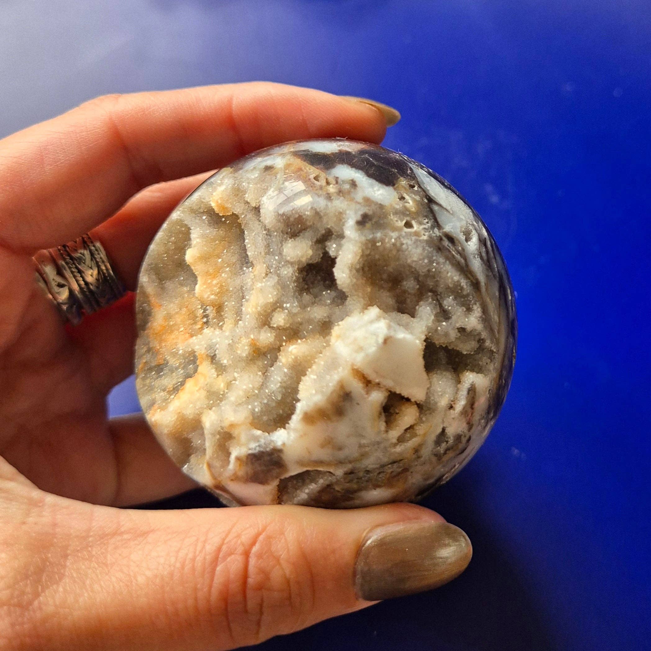 Druzy Sphalerite Crystal Sphere: 65 mm
