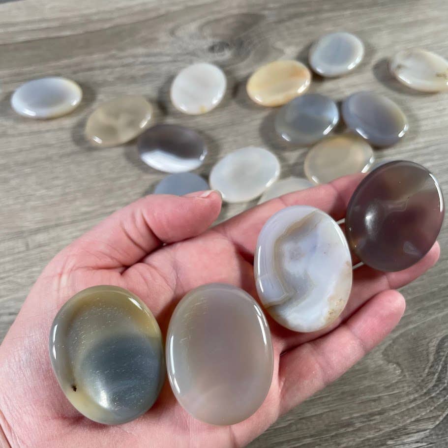 Oval Gemstone Worry Stones – Bulk Pocket Crystals: Kambaba