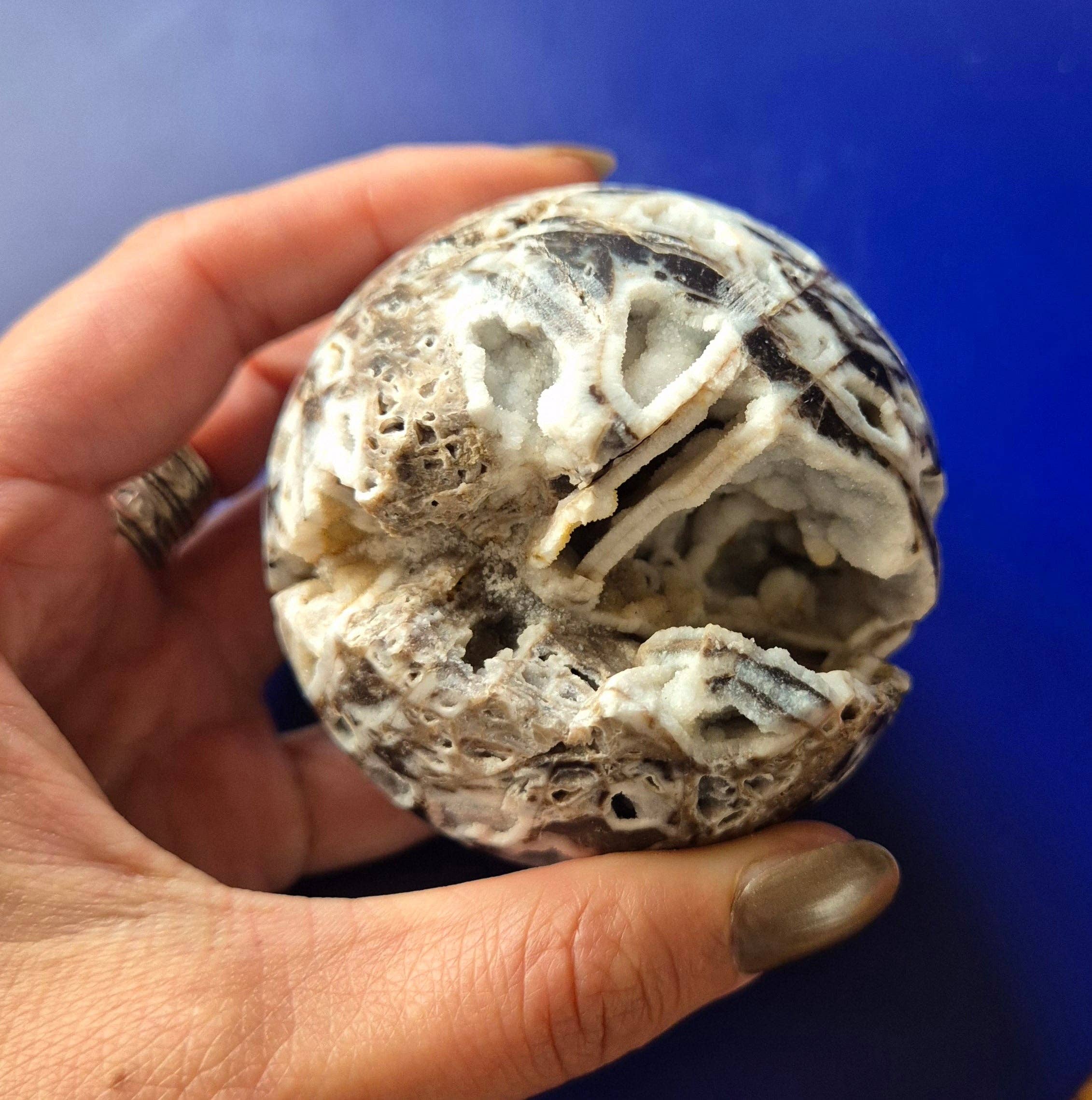 Druzy Sphalerite Crystal Sphere: 65 mm