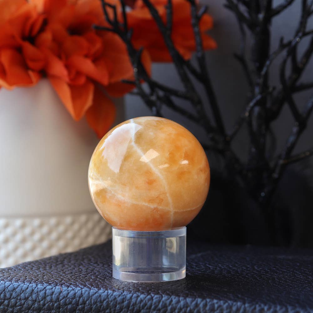 Orange Calcite Sphere | Crystal Spheres