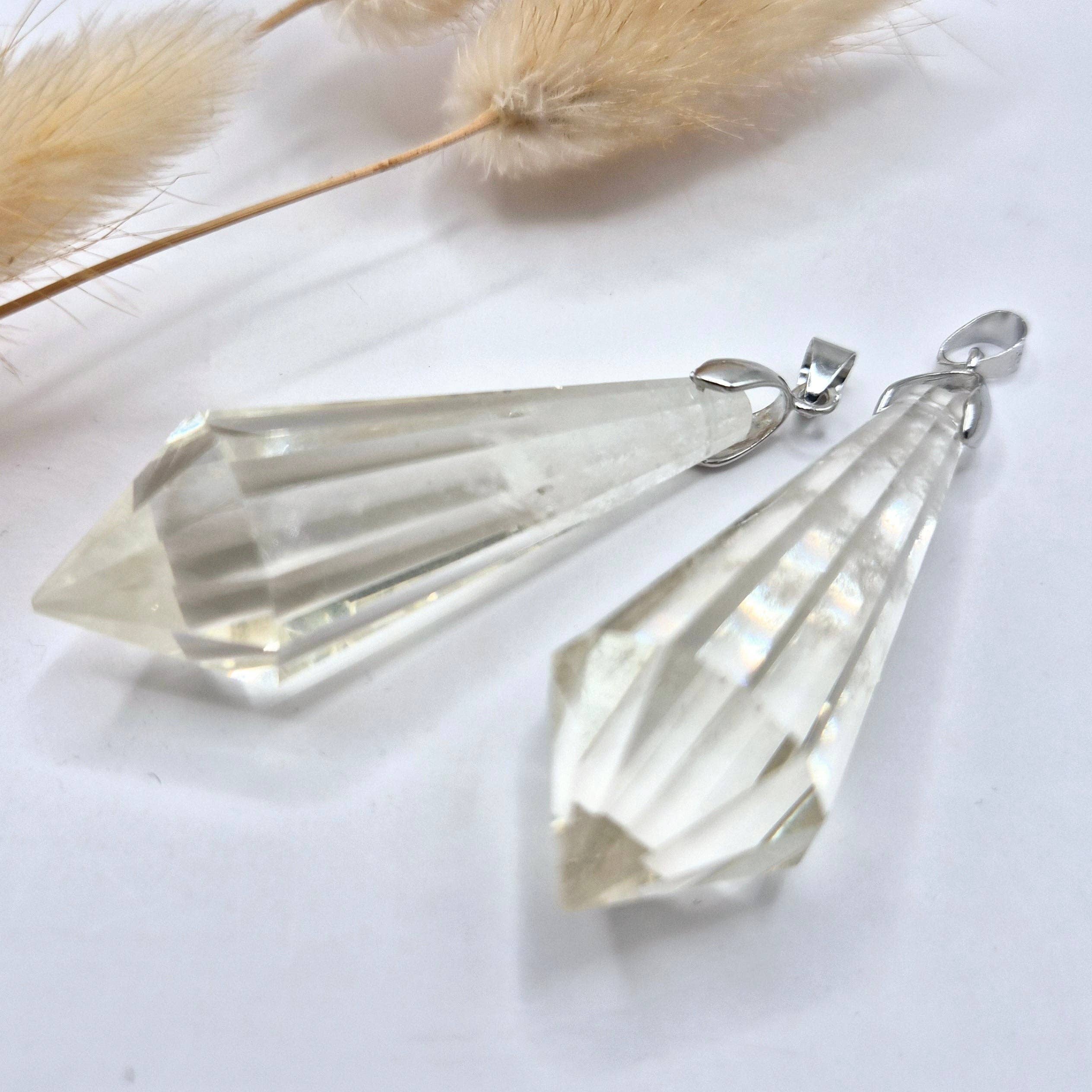 Gemstone Citrine Bird Crystal Pendant (12 facets, 5–5.5 cm)