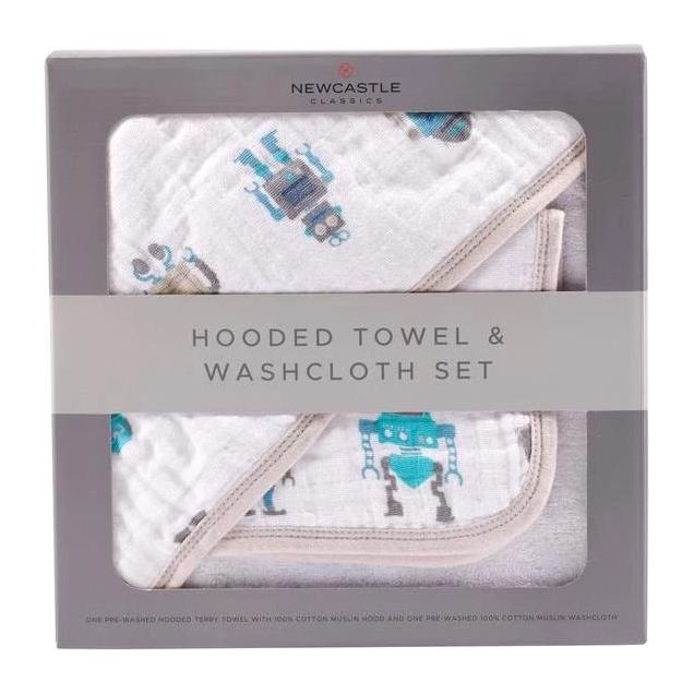 Hooded Towel Gift Set - Robot