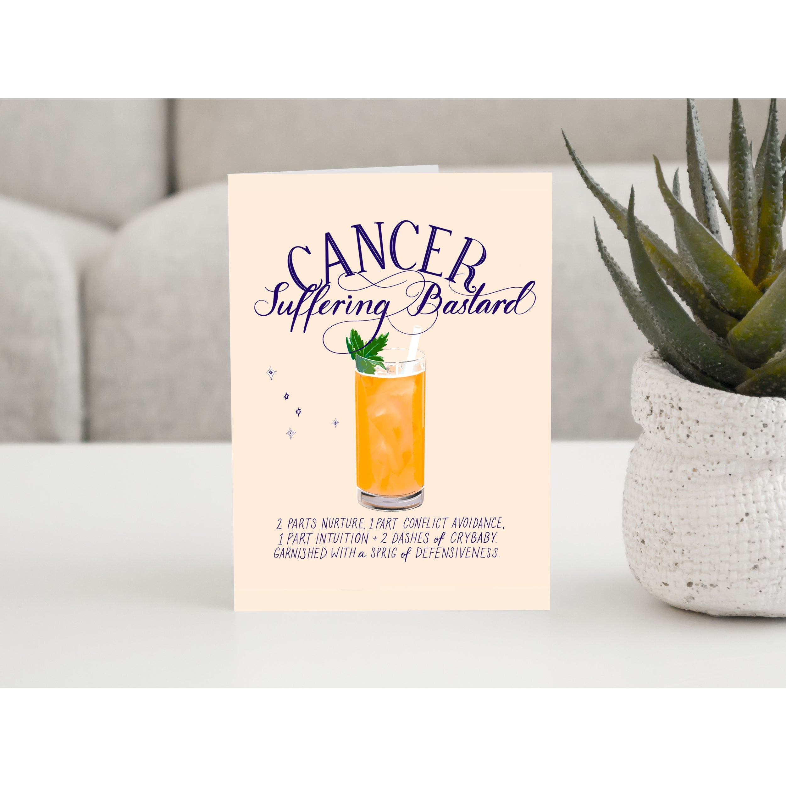 Cocktail Astrology Greeting Cards
