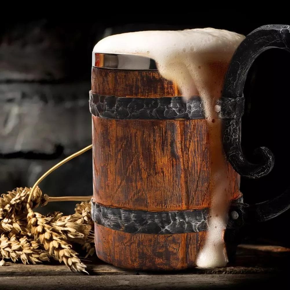 Viking Wooden Stainless Steel Mug